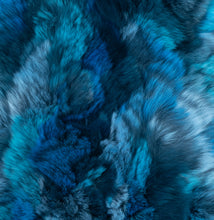 Load image into Gallery viewer, Purple/Black Rex Rabbit Hat with Dyed to Match Fox Fur Trim
