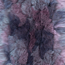 Load image into Gallery viewer, Purple/Black Rex Rabbit Hat with Dyed to Match Fox Fur Trim