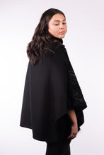 Load image into Gallery viewer, Black Swakara Lamb/Mink/Fox Cape