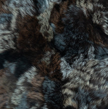 Load image into Gallery viewer, Purple/Black Rex Rabbit Hat with Dyed to Match Fox Fur Trim