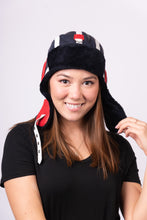 Load image into Gallery viewer, Red/White/Blue Shearling Aviator Hat