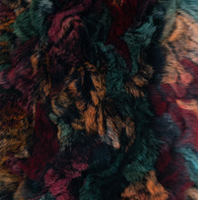 Load image into Gallery viewer, Purple/Black Rex Rabbit Hat with Dyed to Match Fox Fur Trim