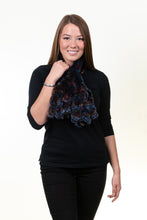Load image into Gallery viewer, Rex Rabbit Fringes Scarf - Denim/Rose/Mocha