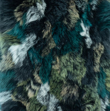 Load image into Gallery viewer, Purple/Black Rex Rabbit Hat with Dyed to Match Fox Fur Trim