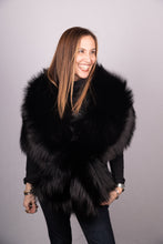Load image into Gallery viewer, Black Silver Fox Wrap