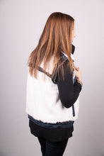 Load image into Gallery viewer, White Mink/Denim Vest