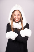 Load image into Gallery viewer, White Rex Rabbit Hooded Scarf