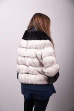 Load image into Gallery viewer, Natural Black Cross/Black Mink Jacket with 3/4 Sleeves