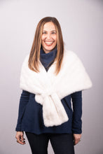 Load image into Gallery viewer, Natural White Mink Wrap