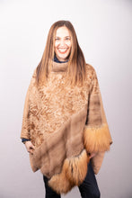 Load image into Gallery viewer, Camel Swakara Lamb/Mink/Fox Cape