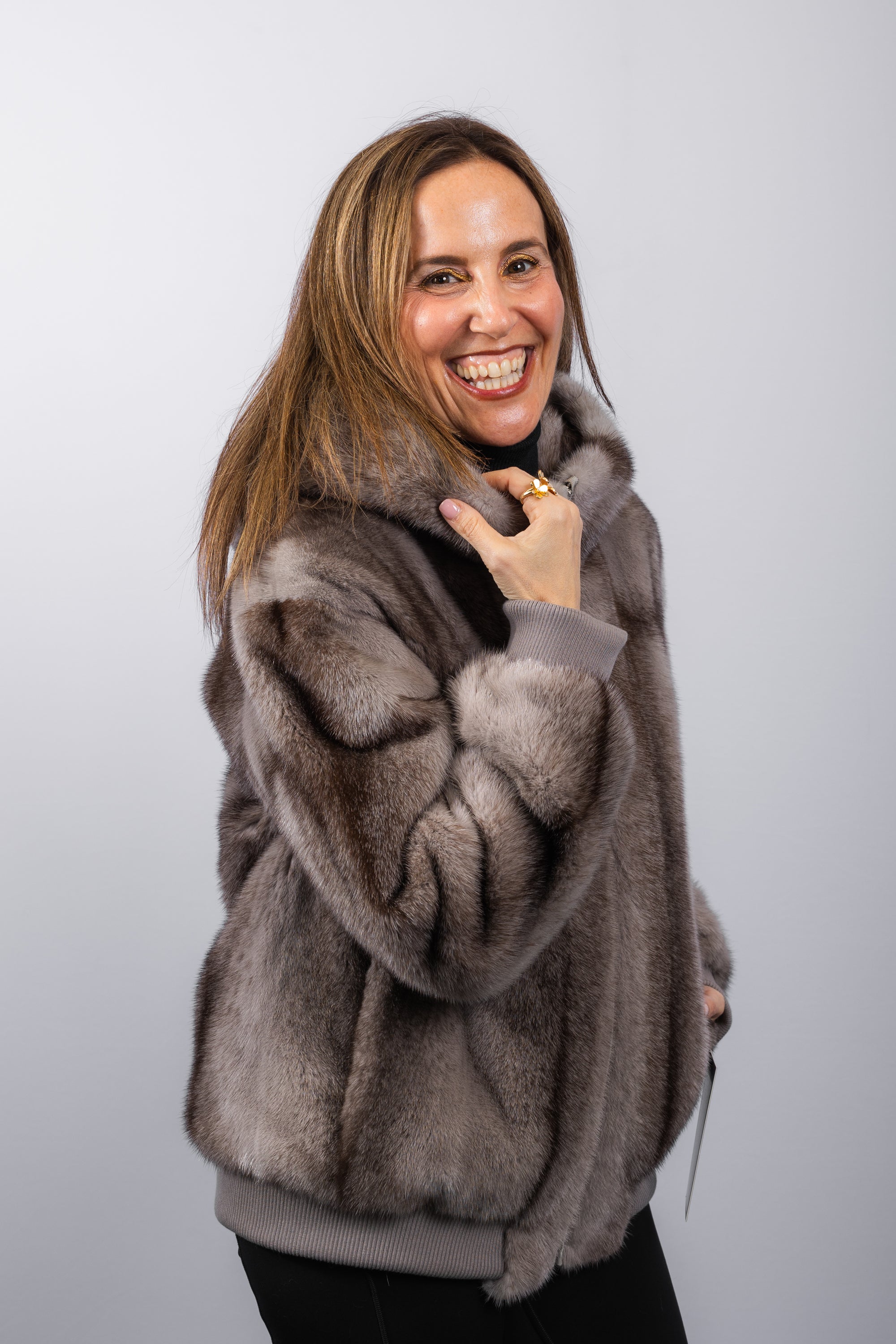 Granite Cross Mink Jacket