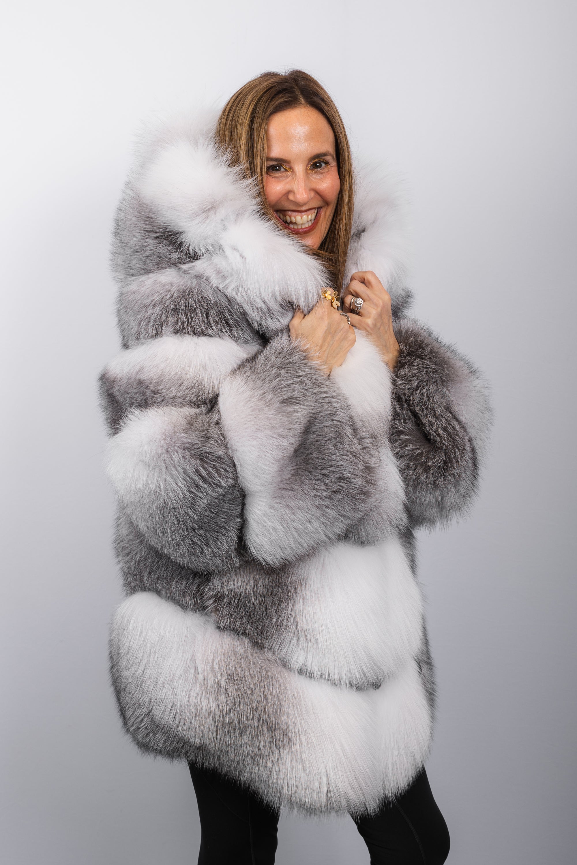 Natural Shadow Frost Fox Jacket