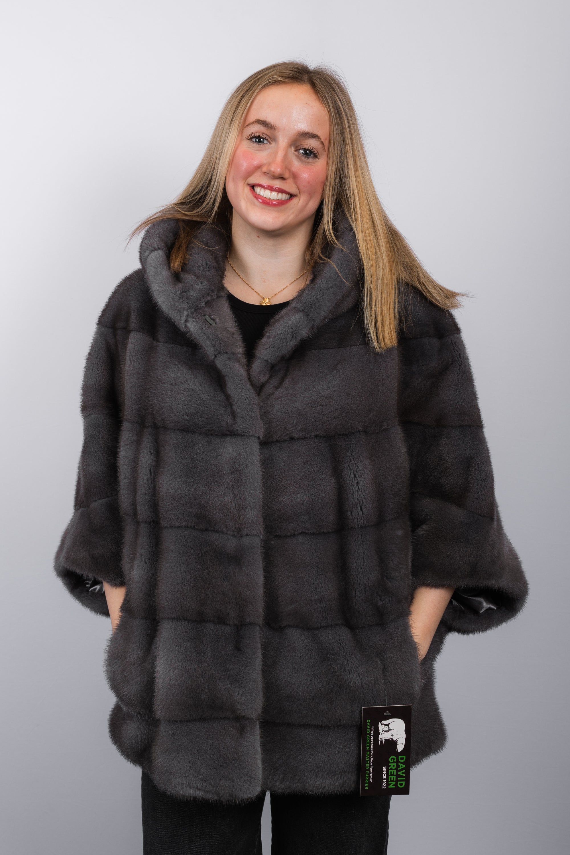 Steel Grey Mink Jacket