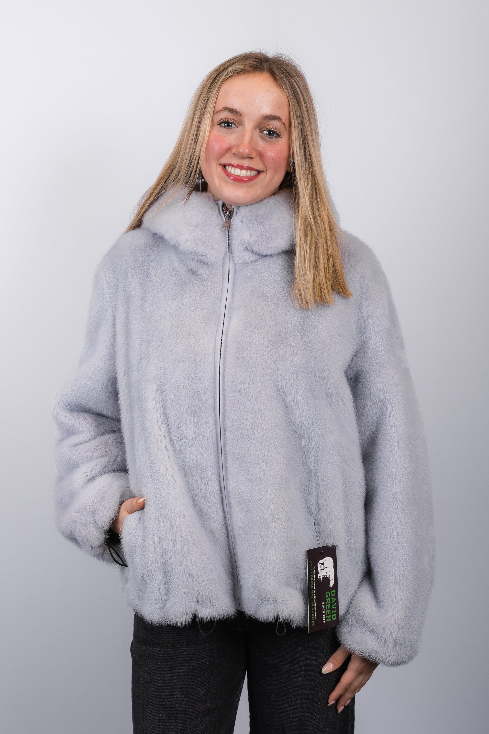 Glacier Blue Mink/Navy Fabric Jacket