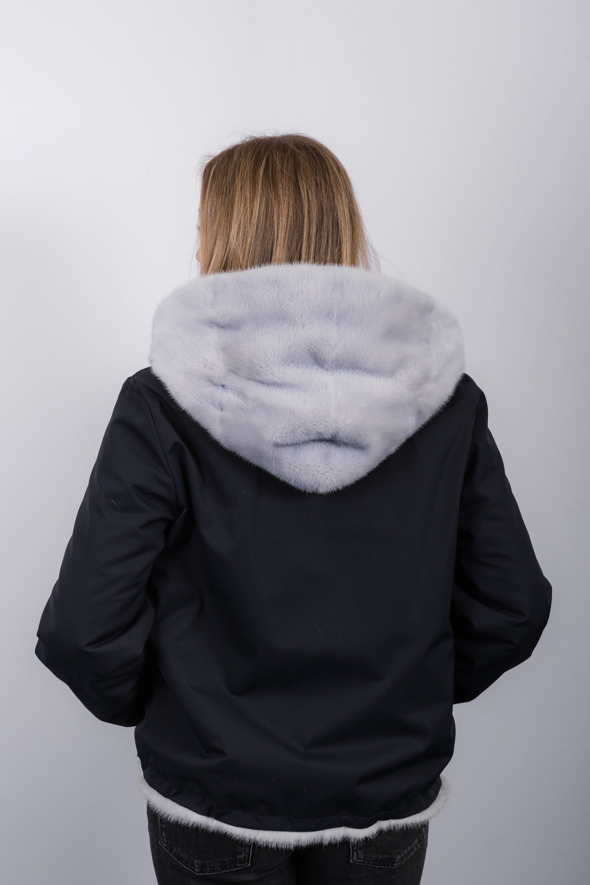 Glacier Blue Mink/Navy Fabric Jacket