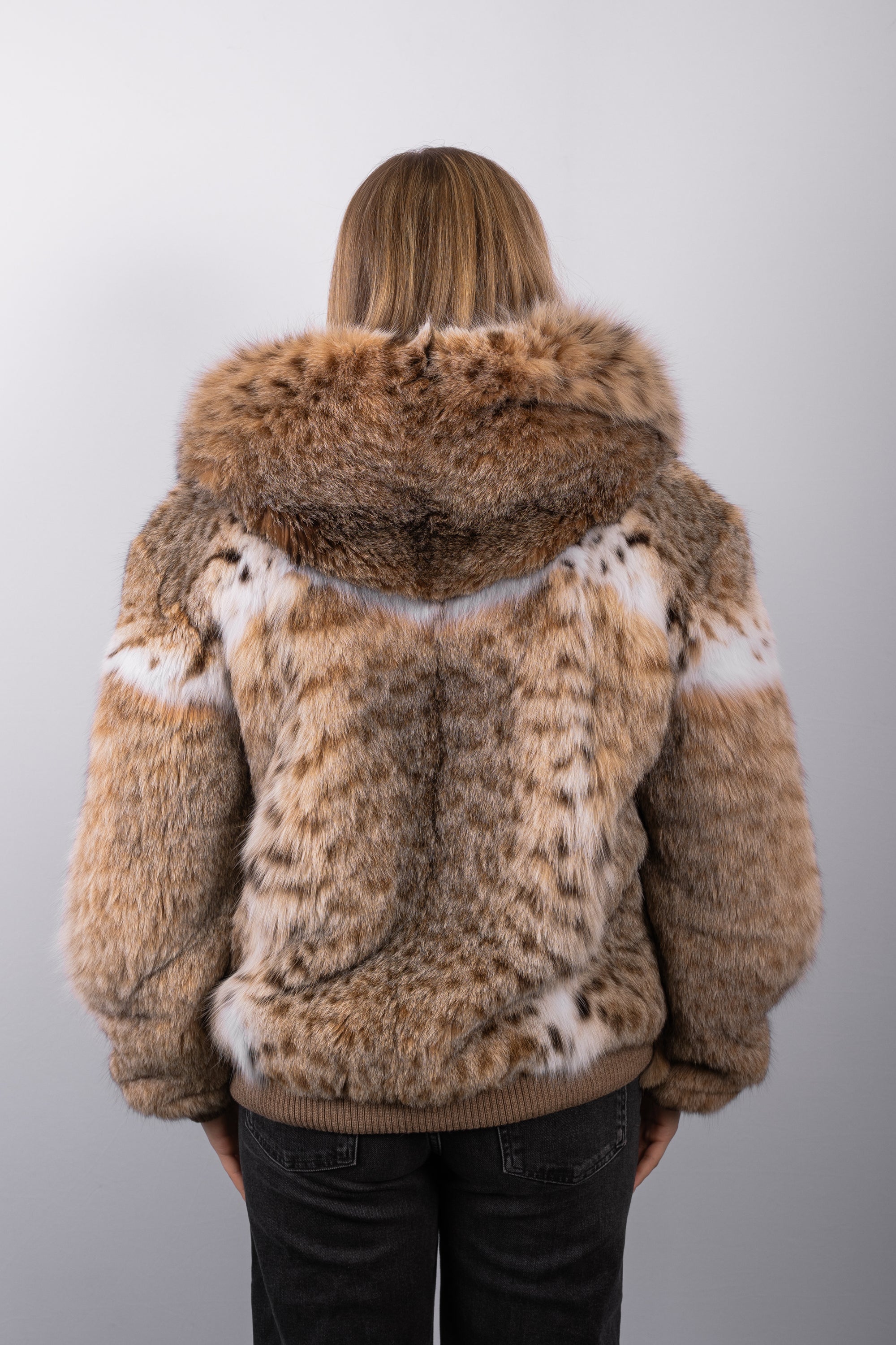 Natural Lynx Cat/Toffee Fabric Jacket