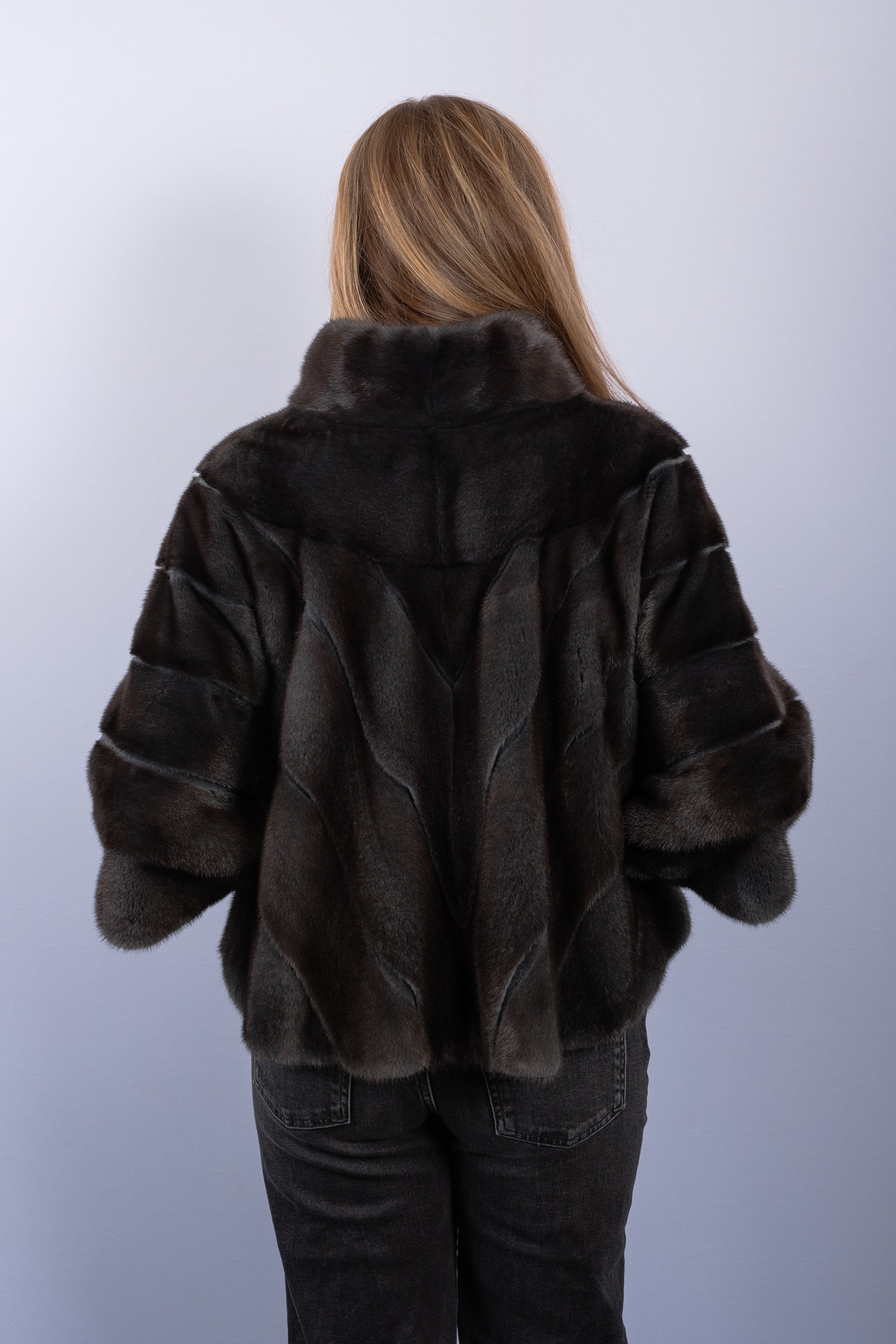Antique Steel Mink Jacket