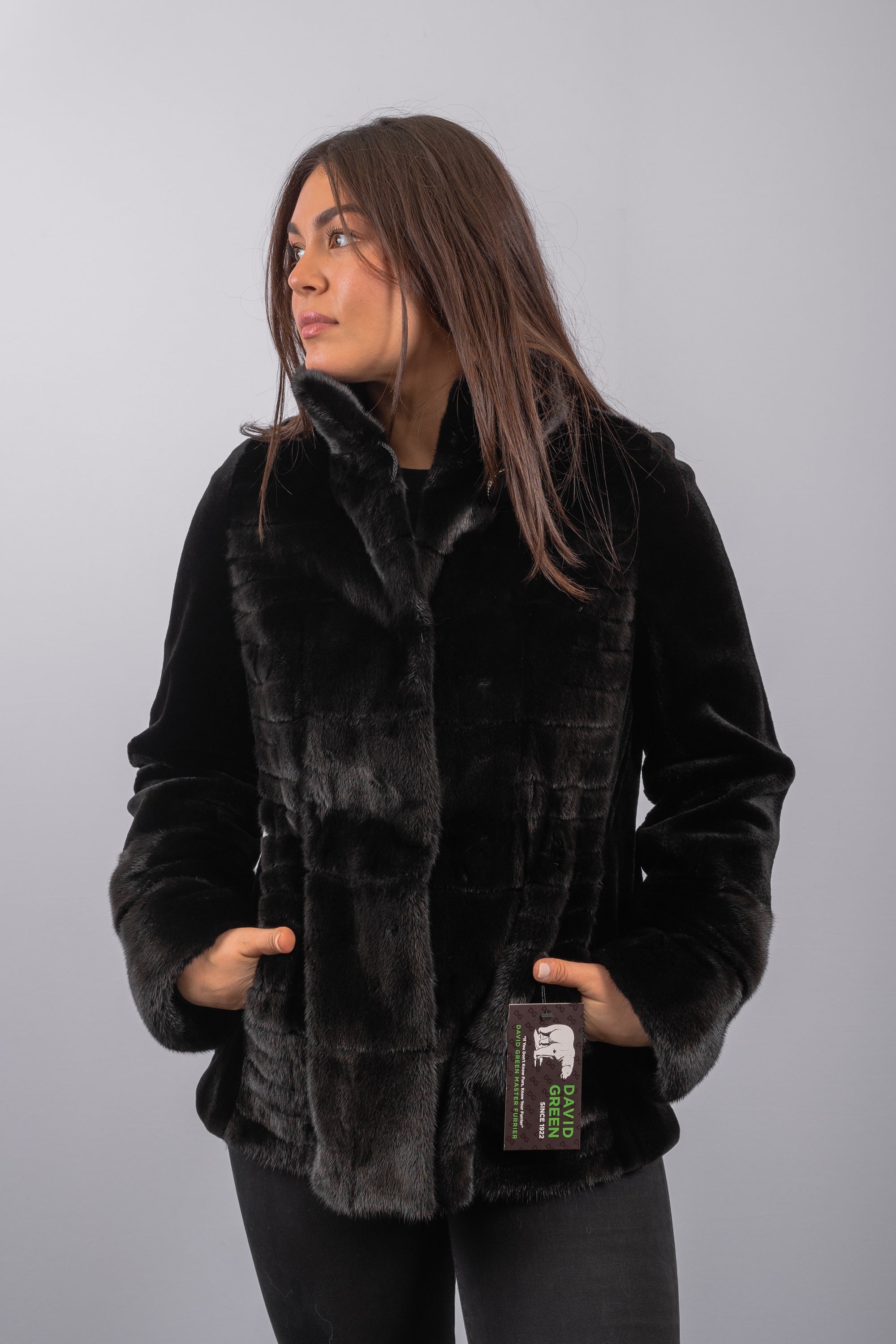 Black Mink/Black Sheared Mink Jacket