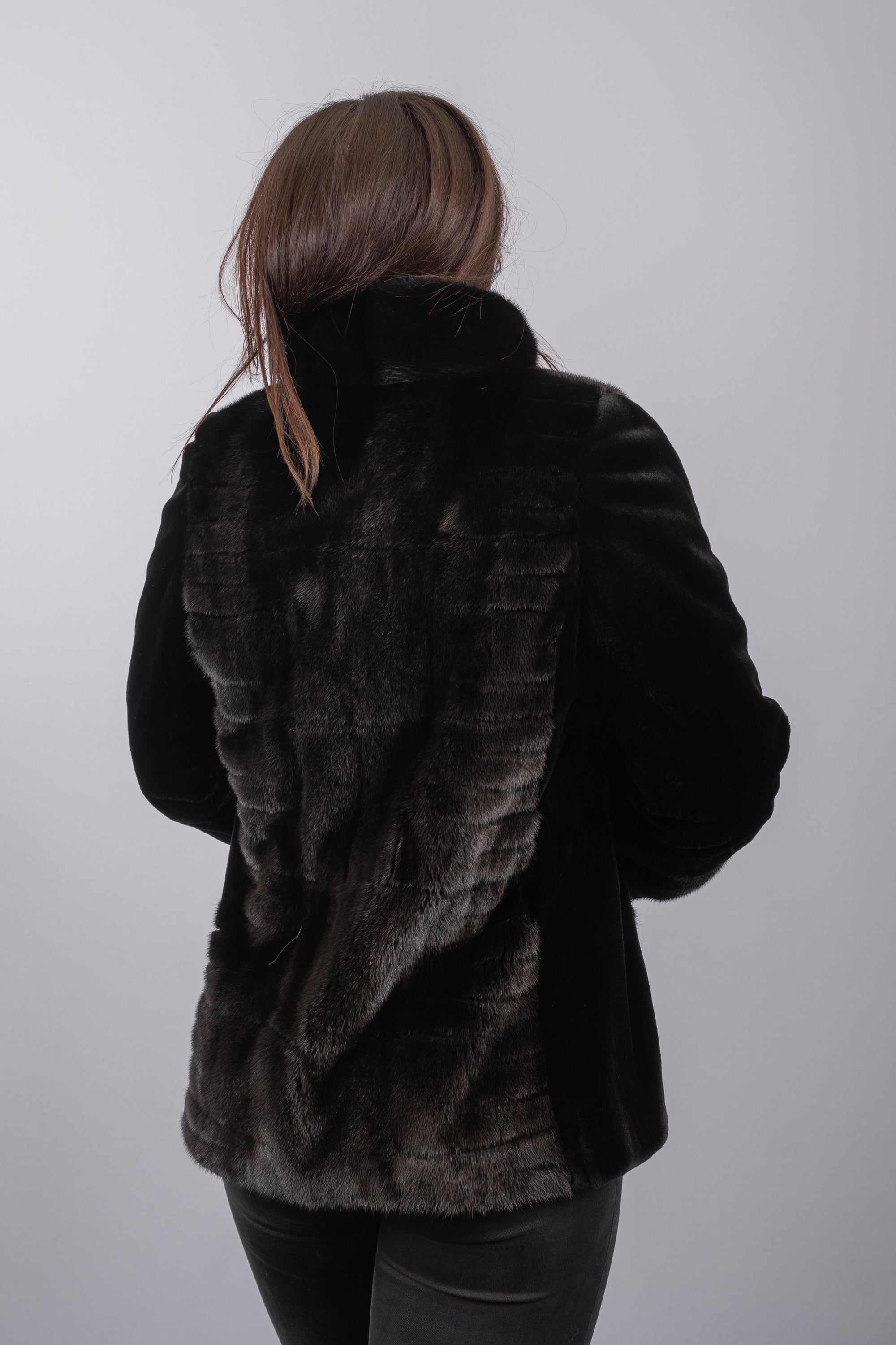 Black Mink/Black Sheared Mink Jacket