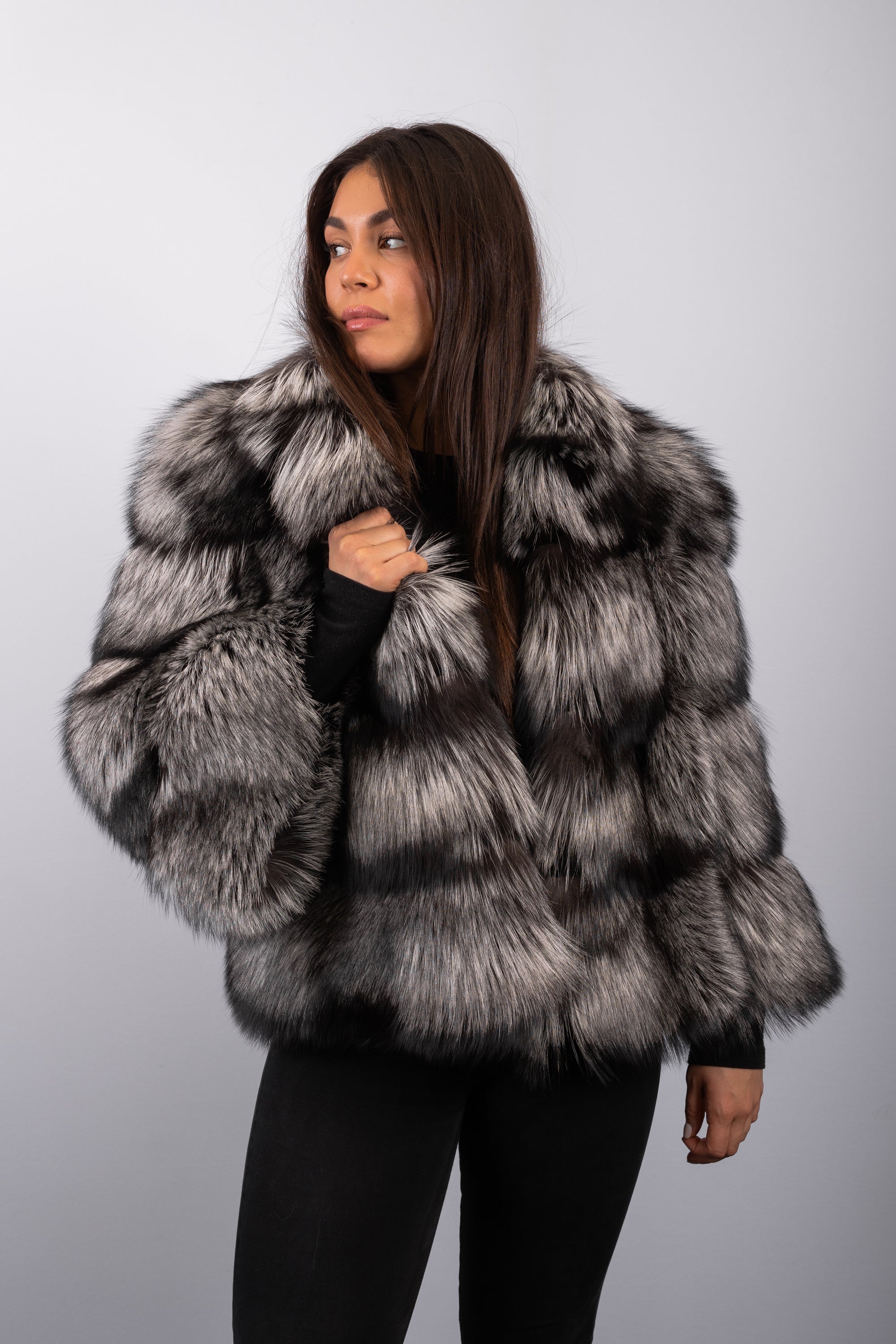 Natural Silver Fox Jacket