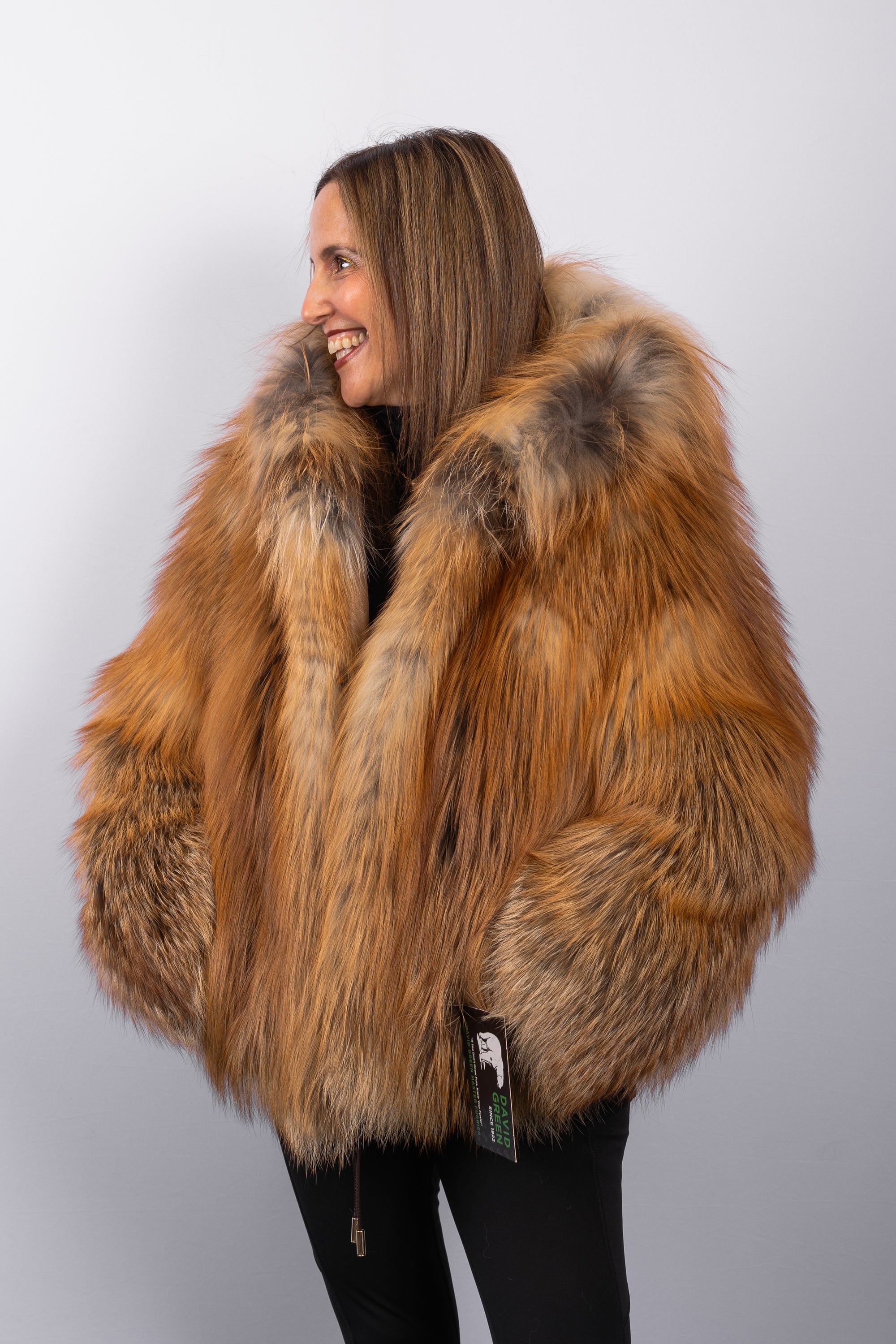 Natural Red Fox Jacket w/ Hood