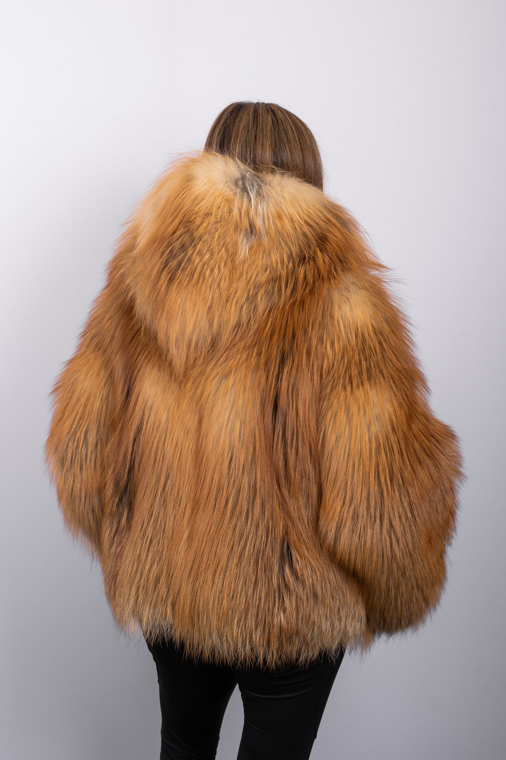 Natural Red Fox Jacket w/ Hood