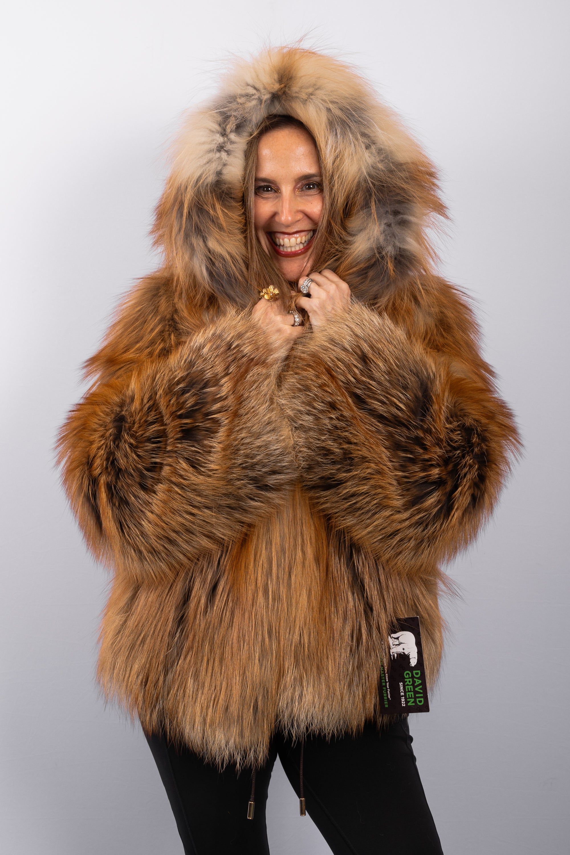 Natural Red Fox Jacket w/ Hood