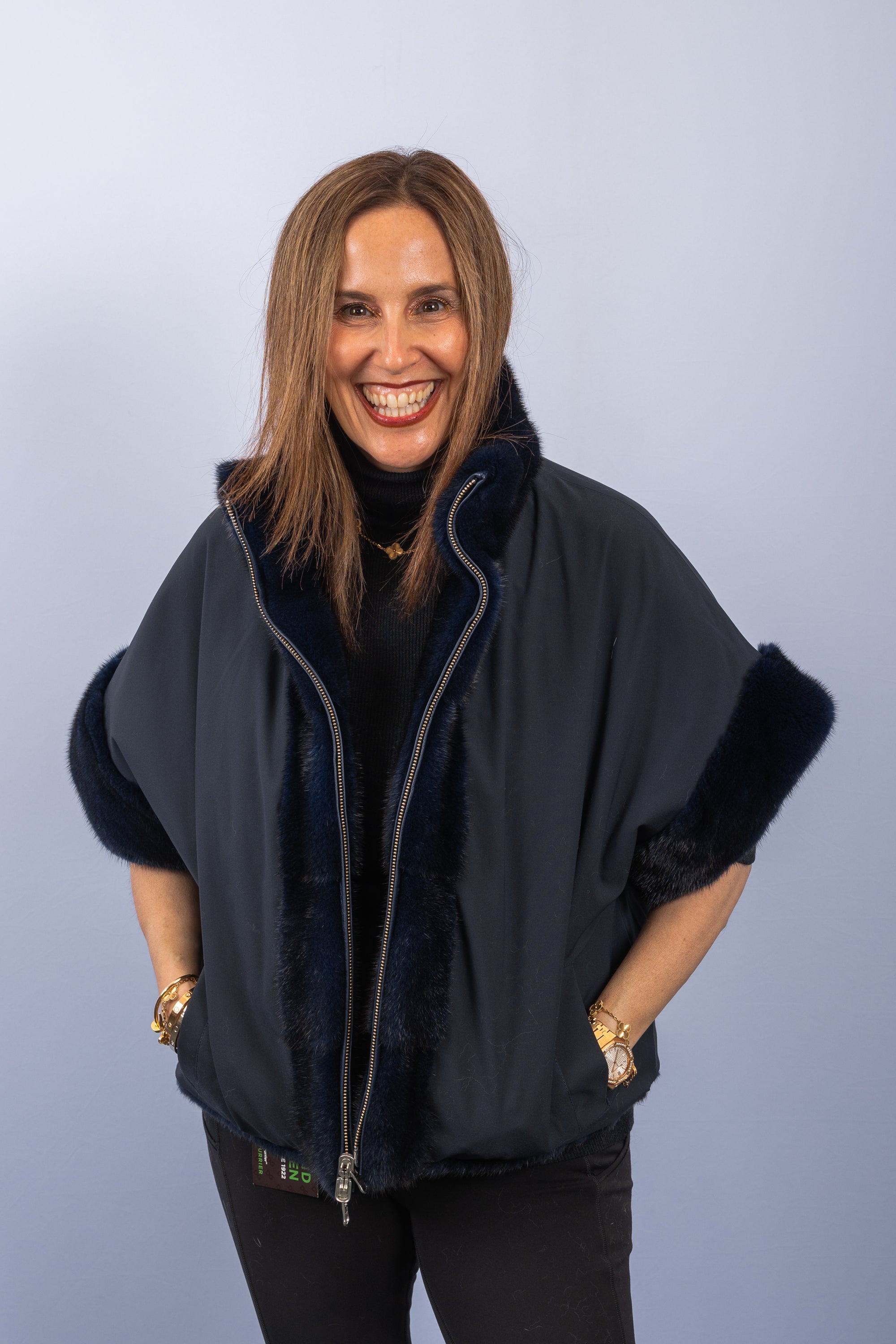 Navy Mink Jacket