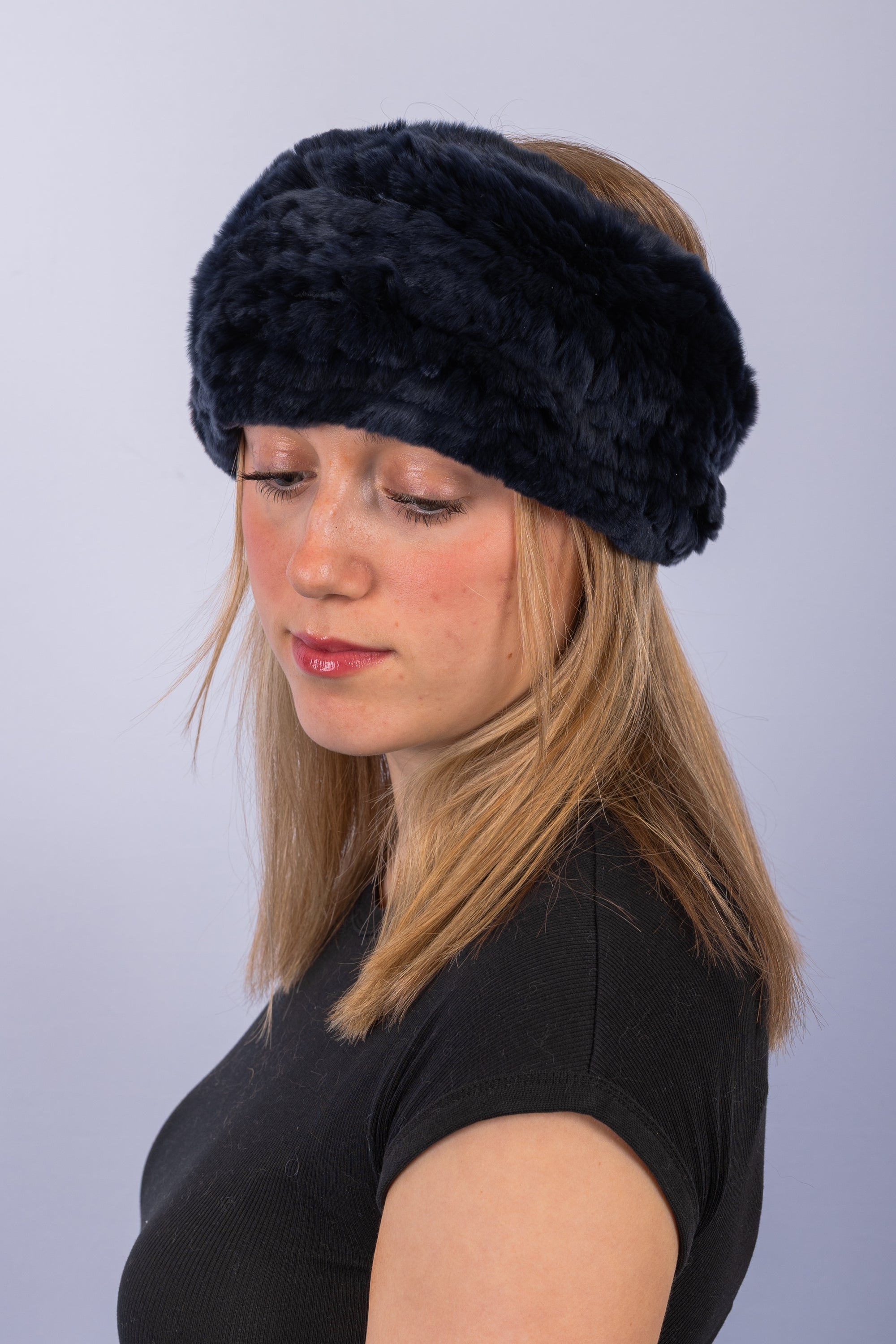Midnight Navy Rex Rabbit Headband
