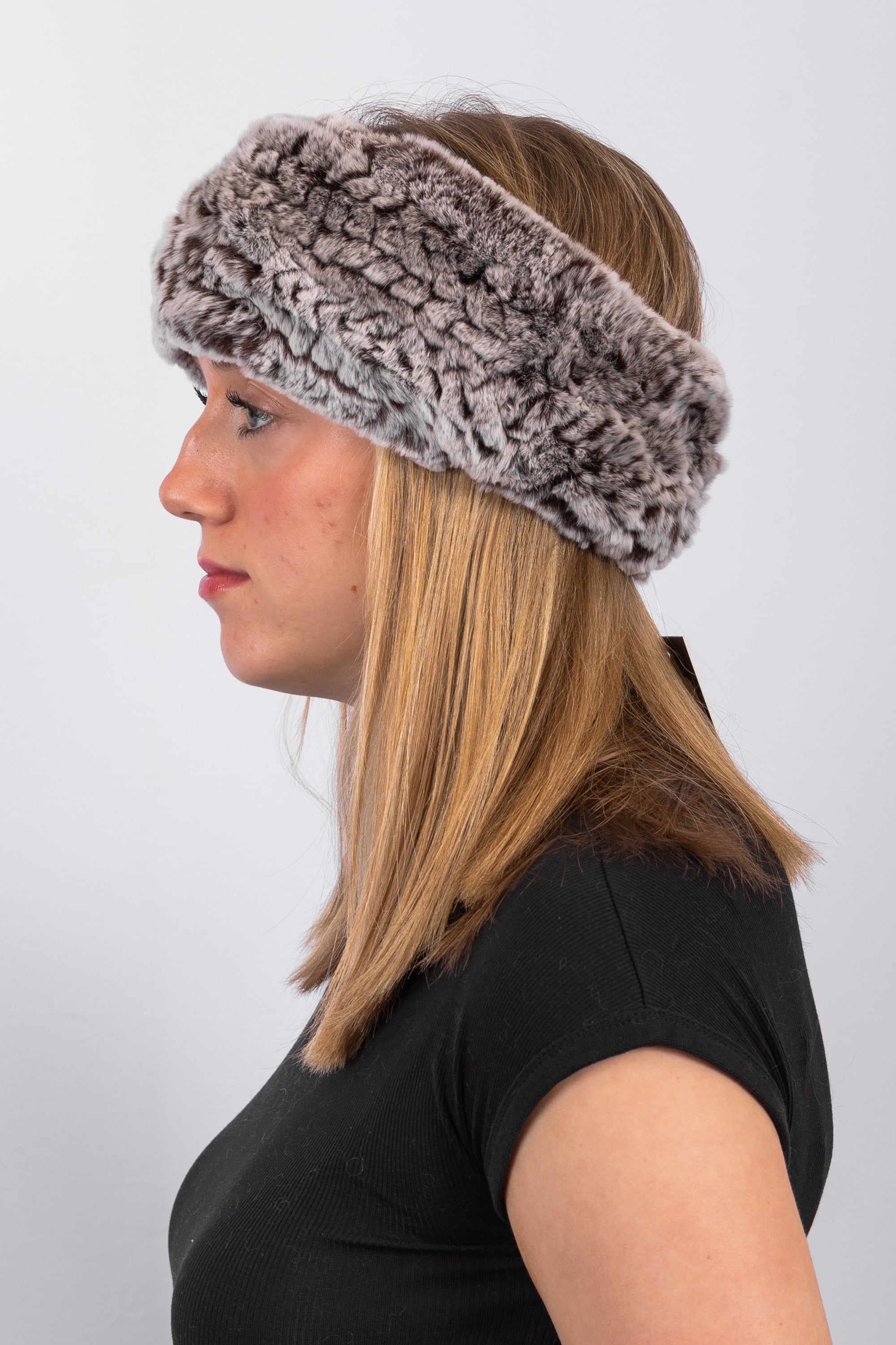 Mocha Snowtop Rex Rabbit Headband