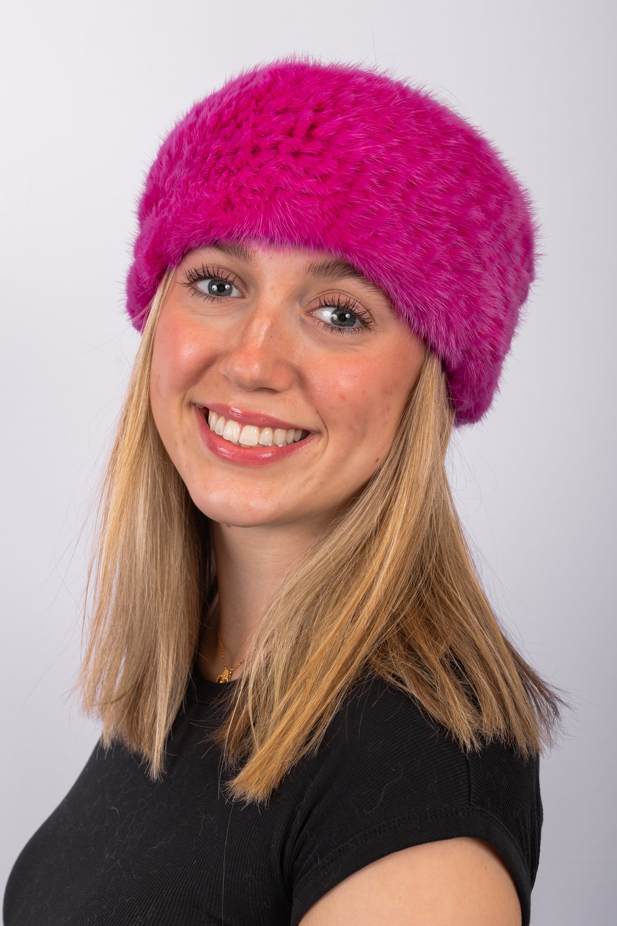 Hot Pink Mink Headband