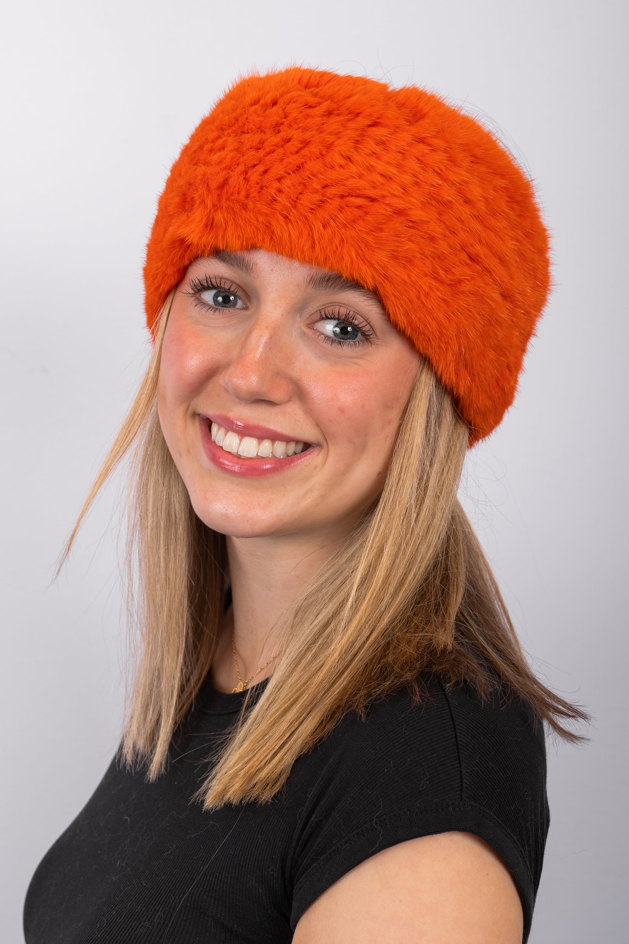 Orange Mink Headband