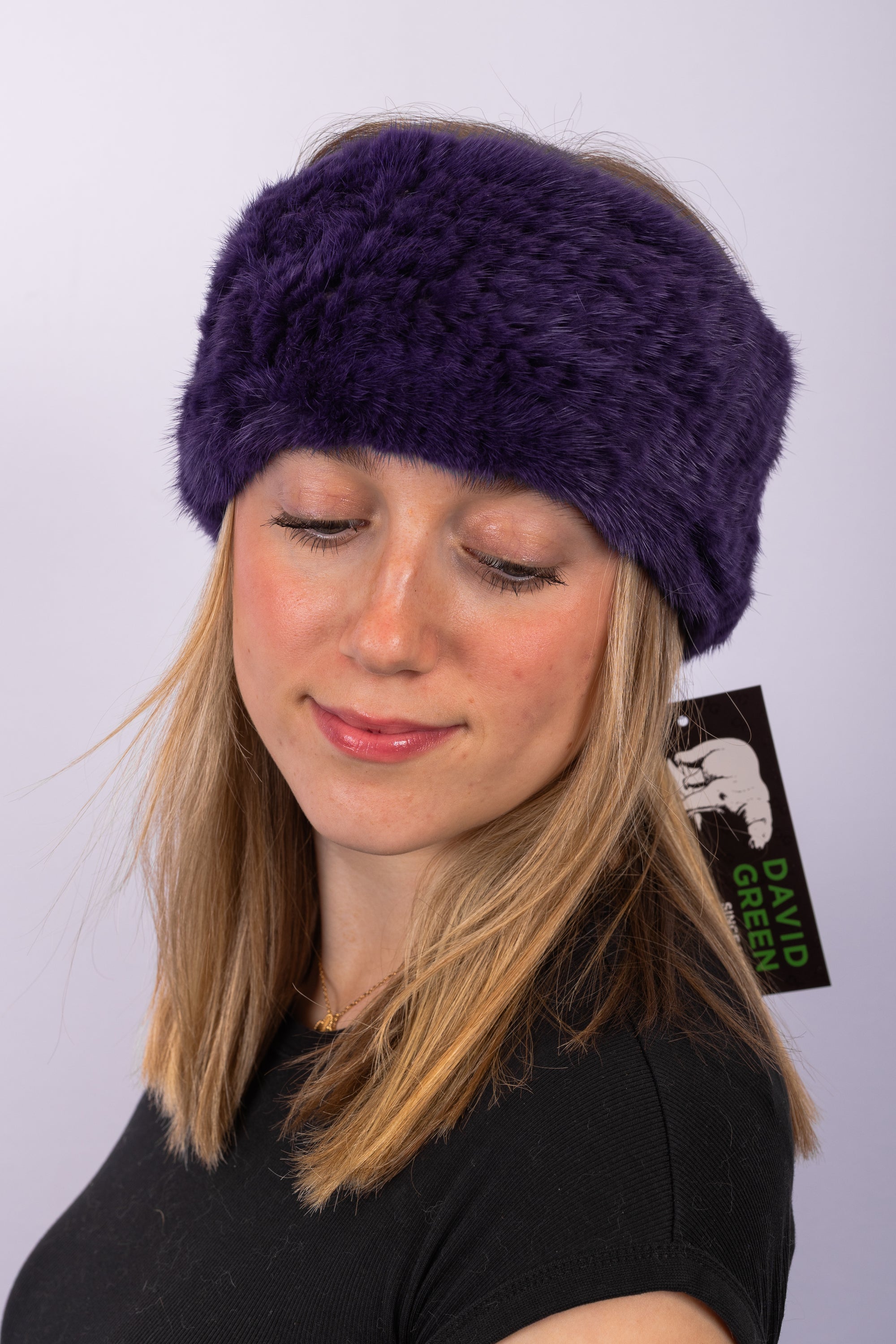 Amethyst Mink Headband