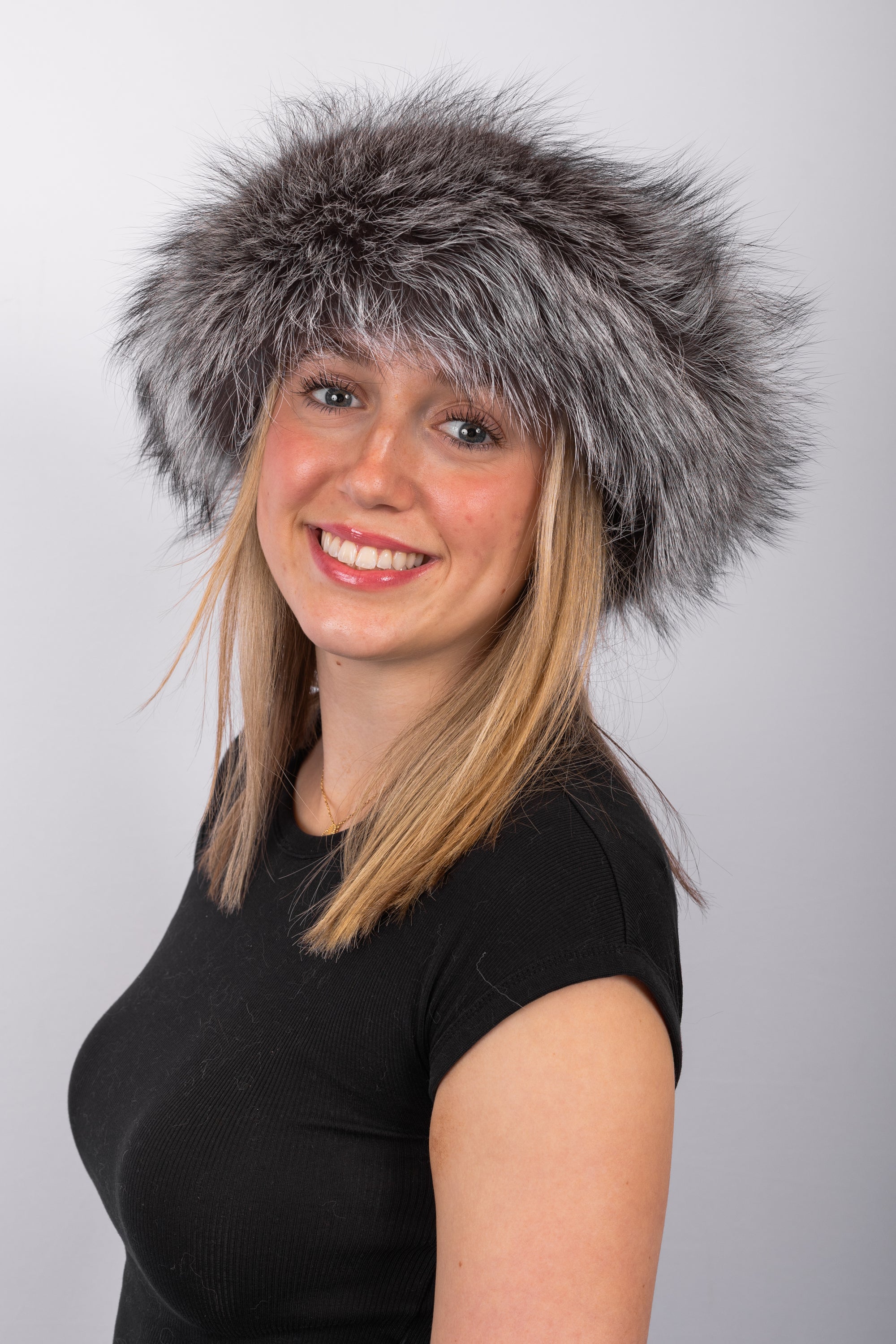 Natural Silver Fox Headband