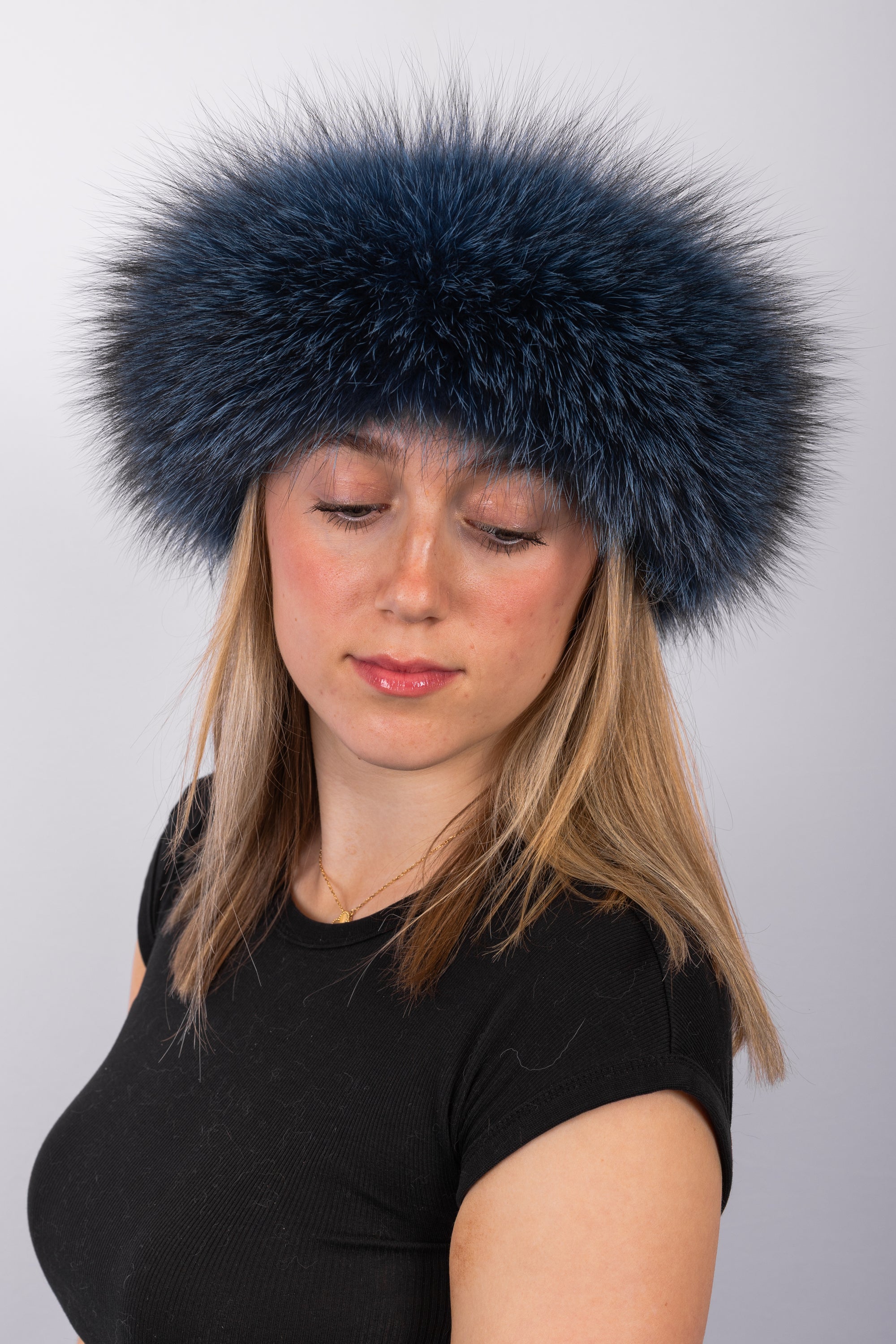 Denim Indigo Fox Headband