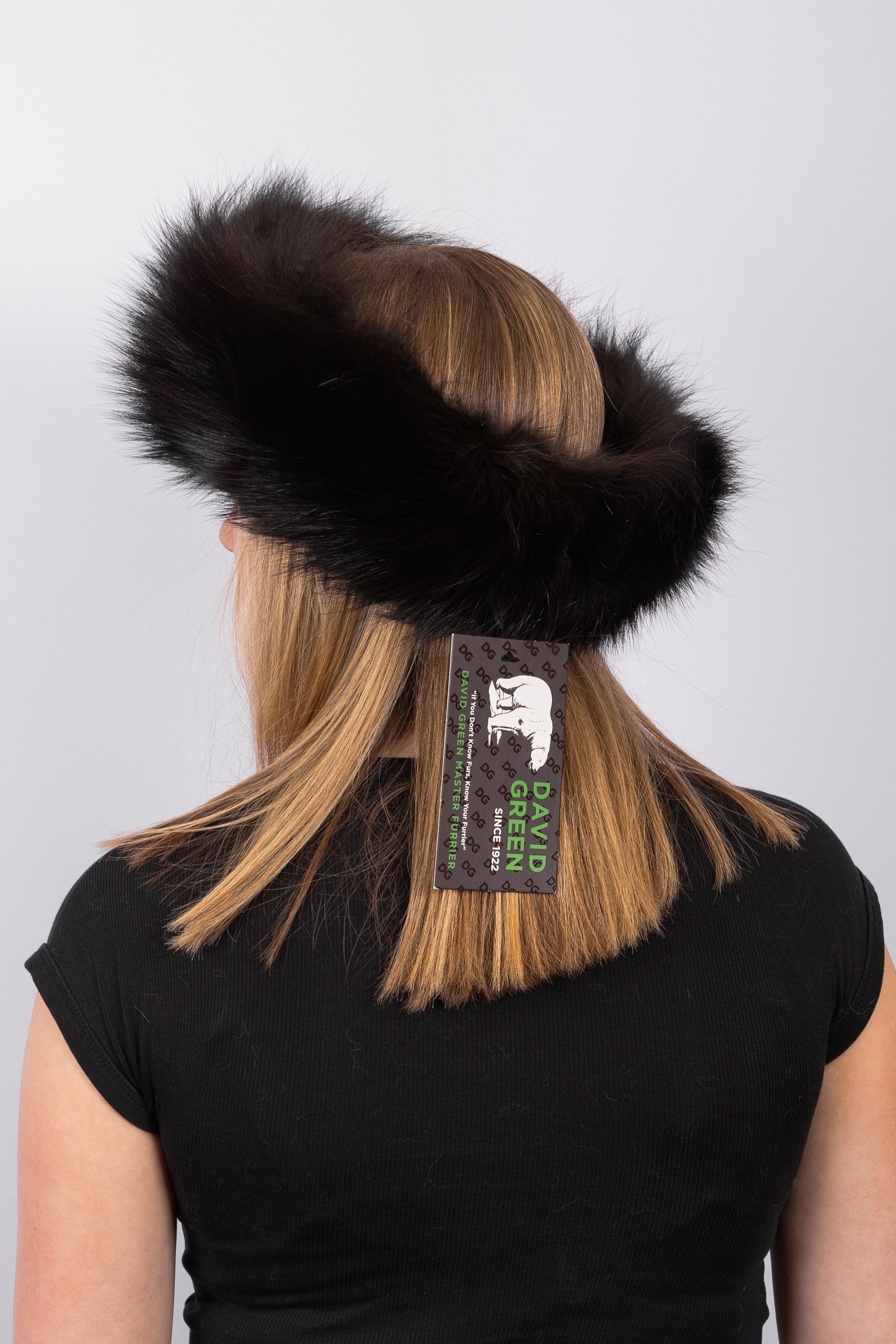 Mahogany Indigo Fox Headband