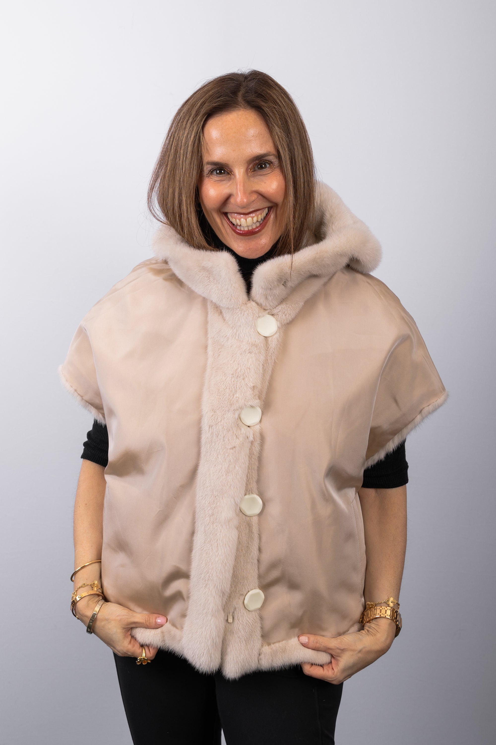 Champagne Pearl Mink Vest