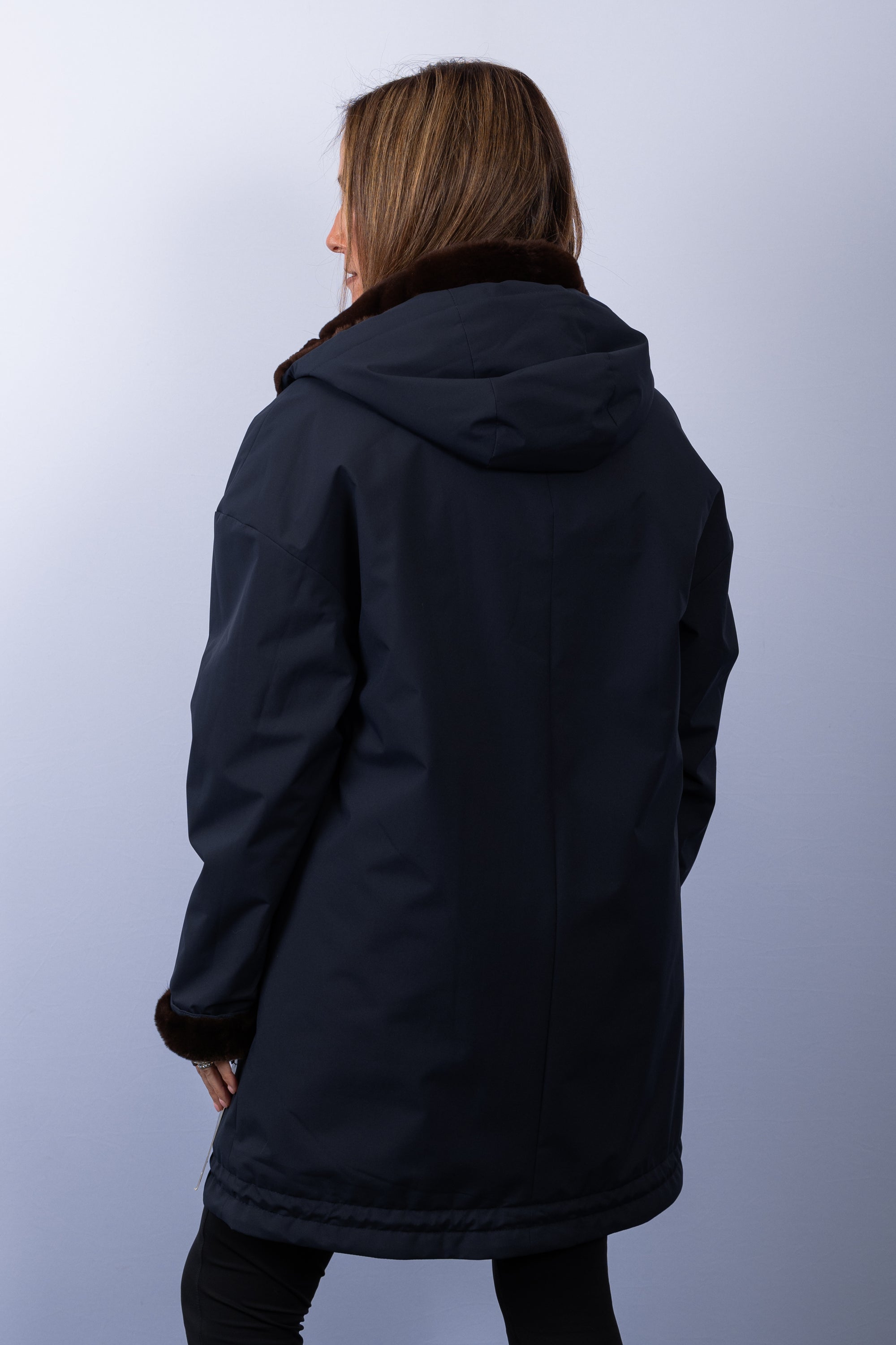 Espresso Pluck Mink/Navy Fabric Jacket