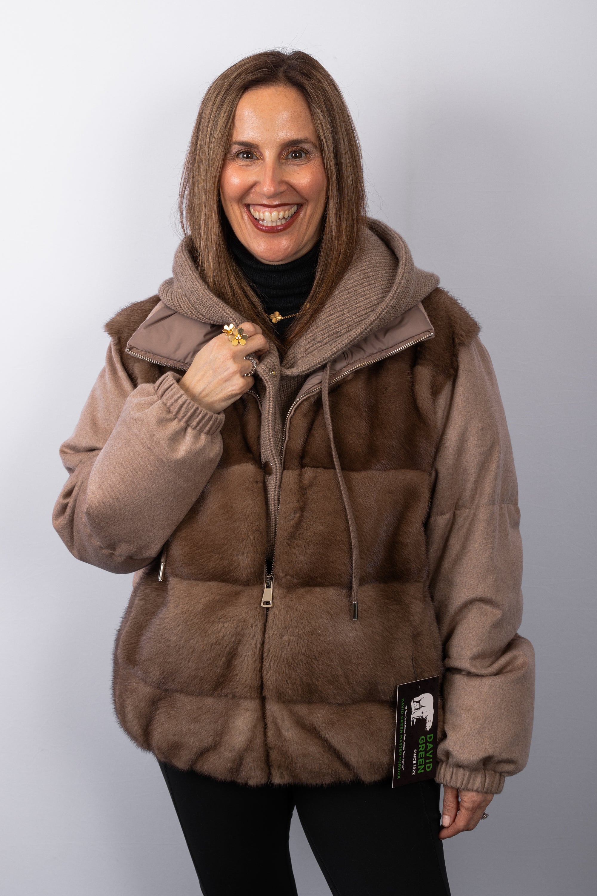 Natural Toffee Mink/Knit/Cashmere Jacket