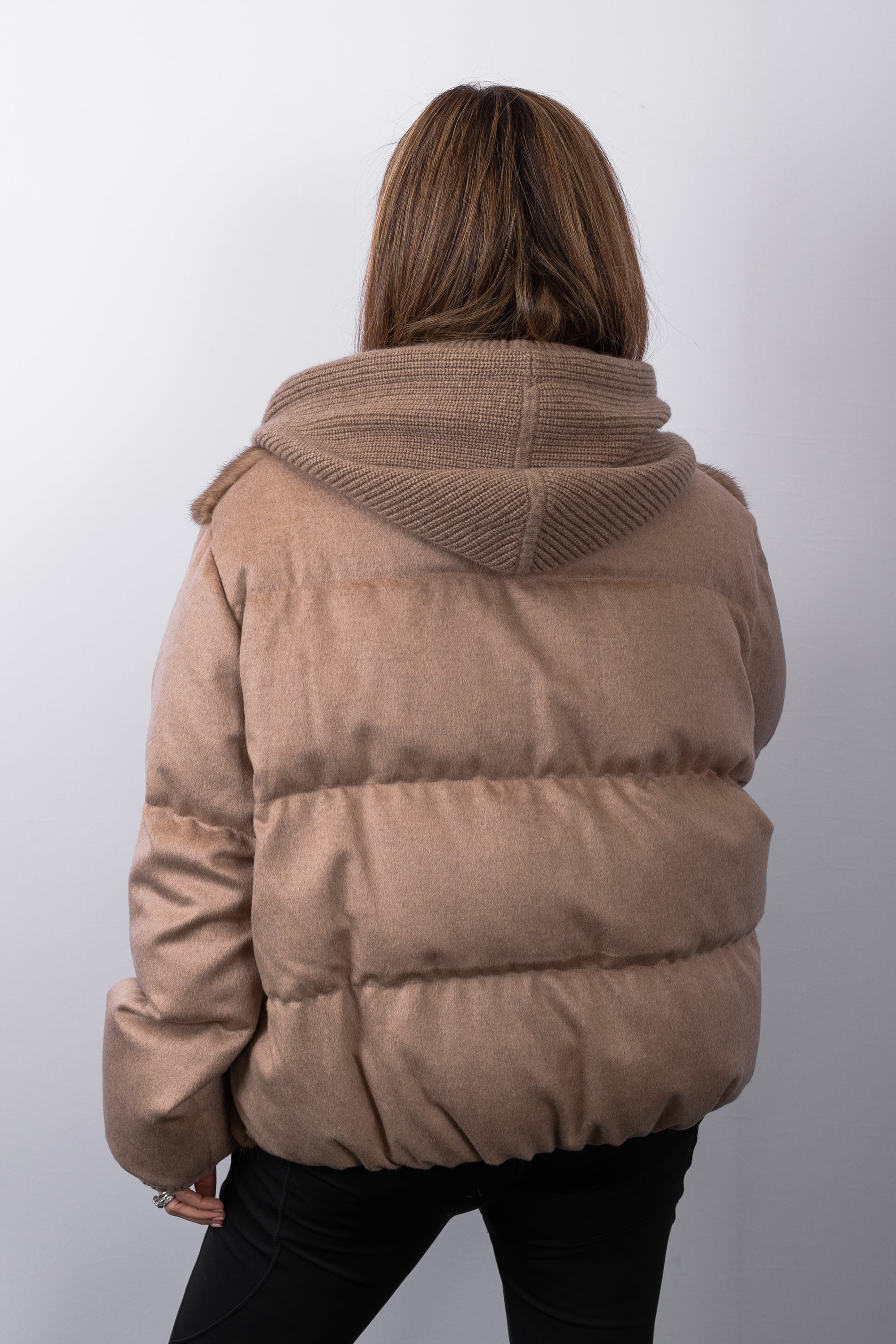 Natural Toffee Mink/Knit/Cashmere Jacket