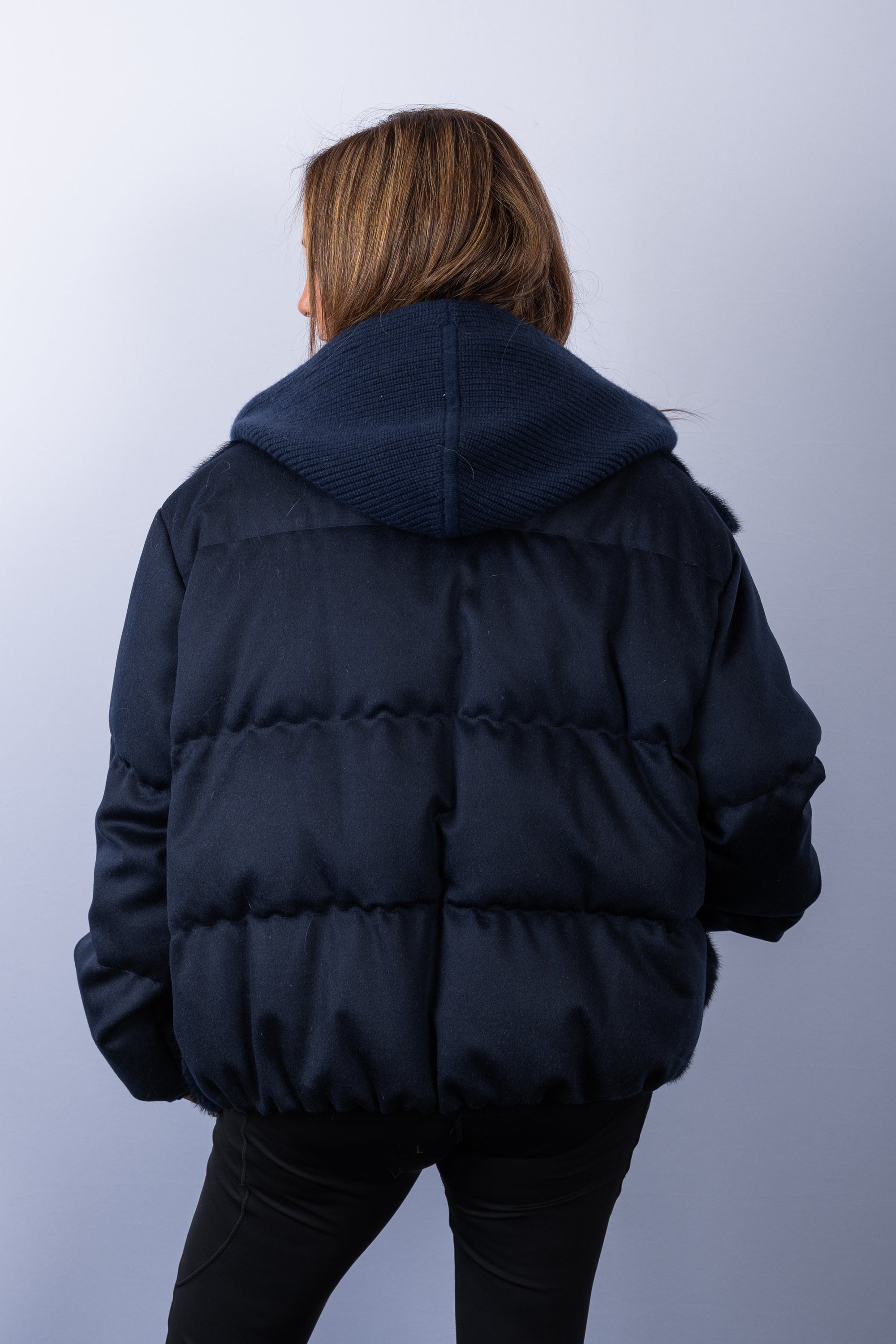 Navy Mink/Knit/Cashmere Jacket