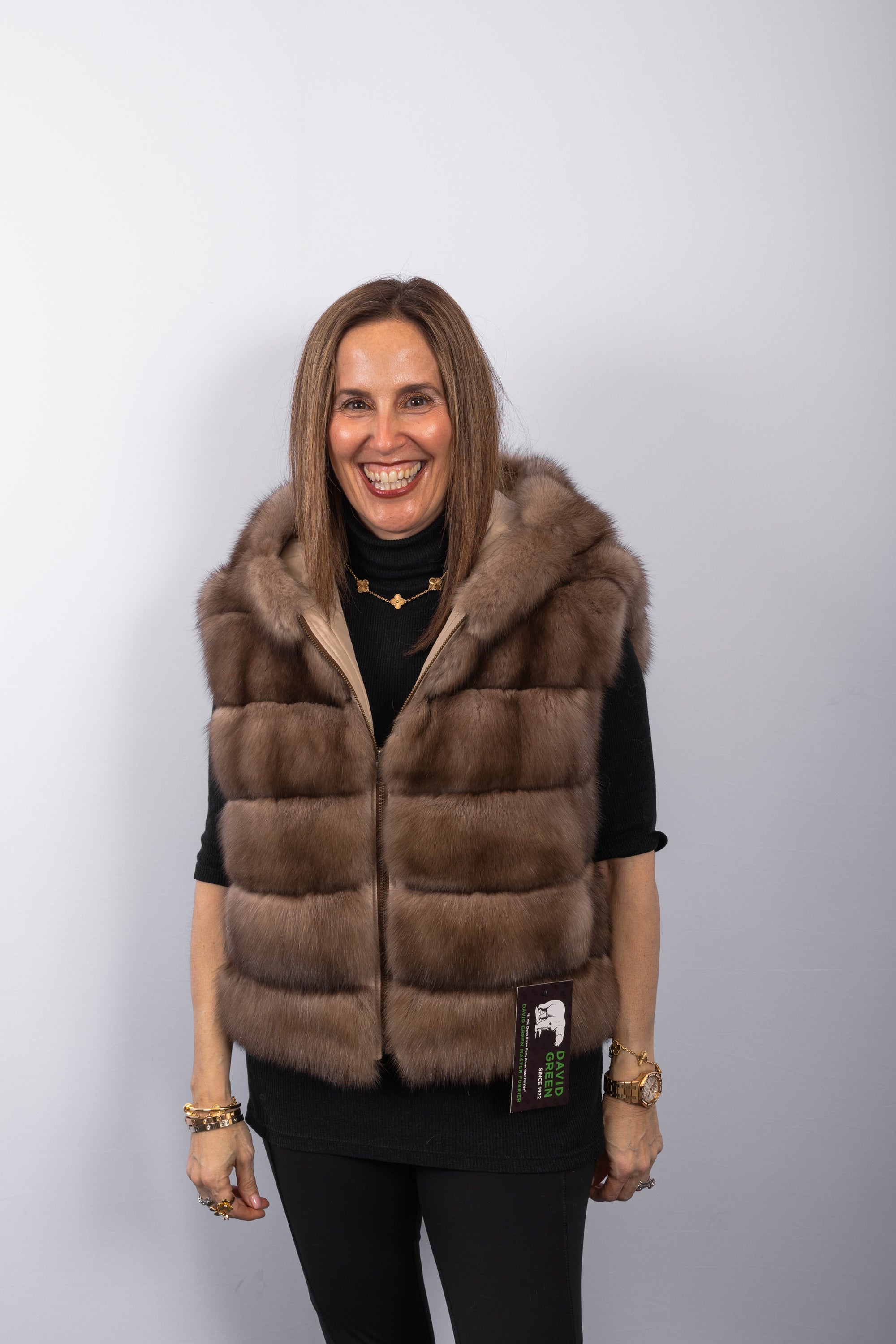 Natural Tortora Russian Sable Vest