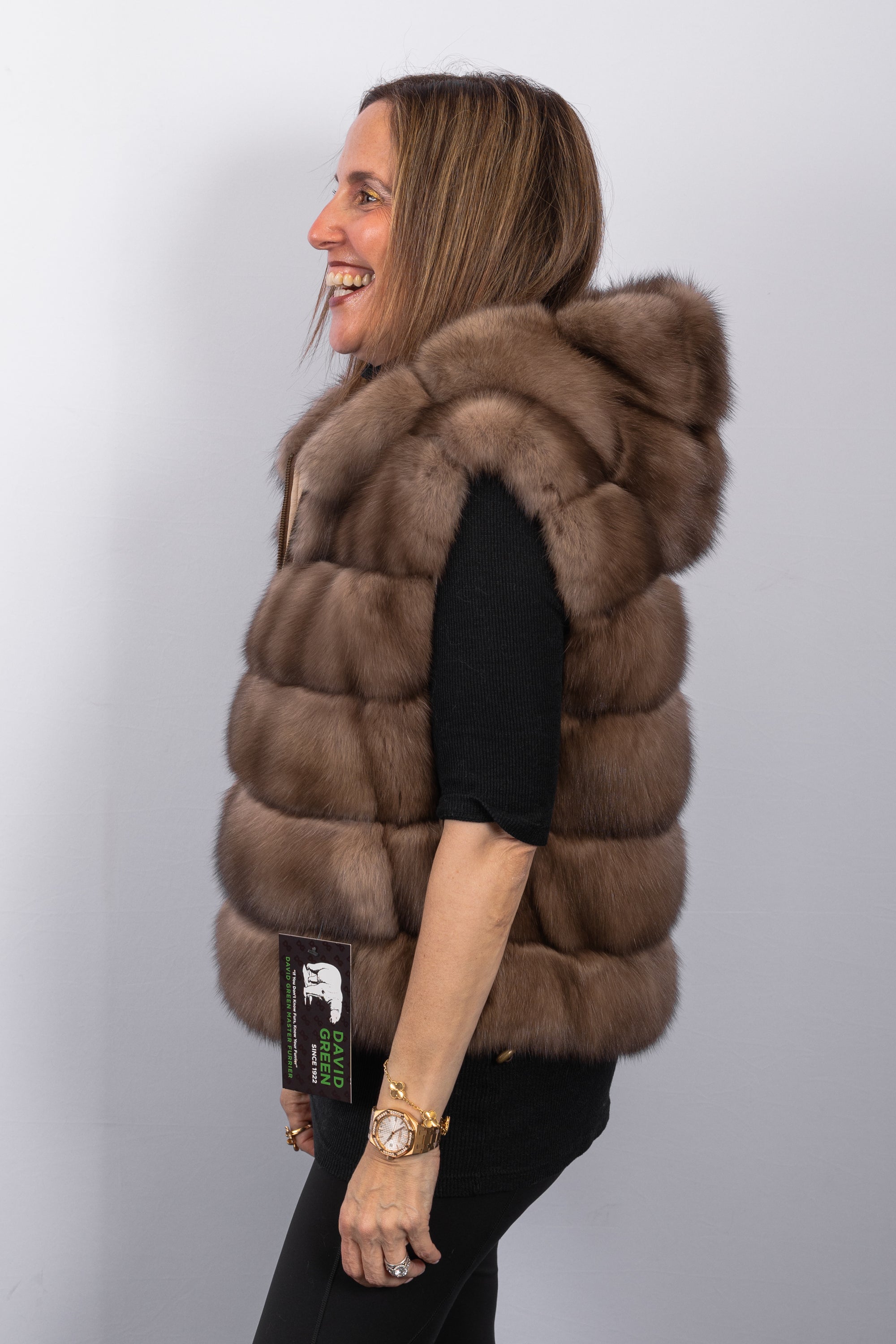 Natural Tortora Russian Sable Vest