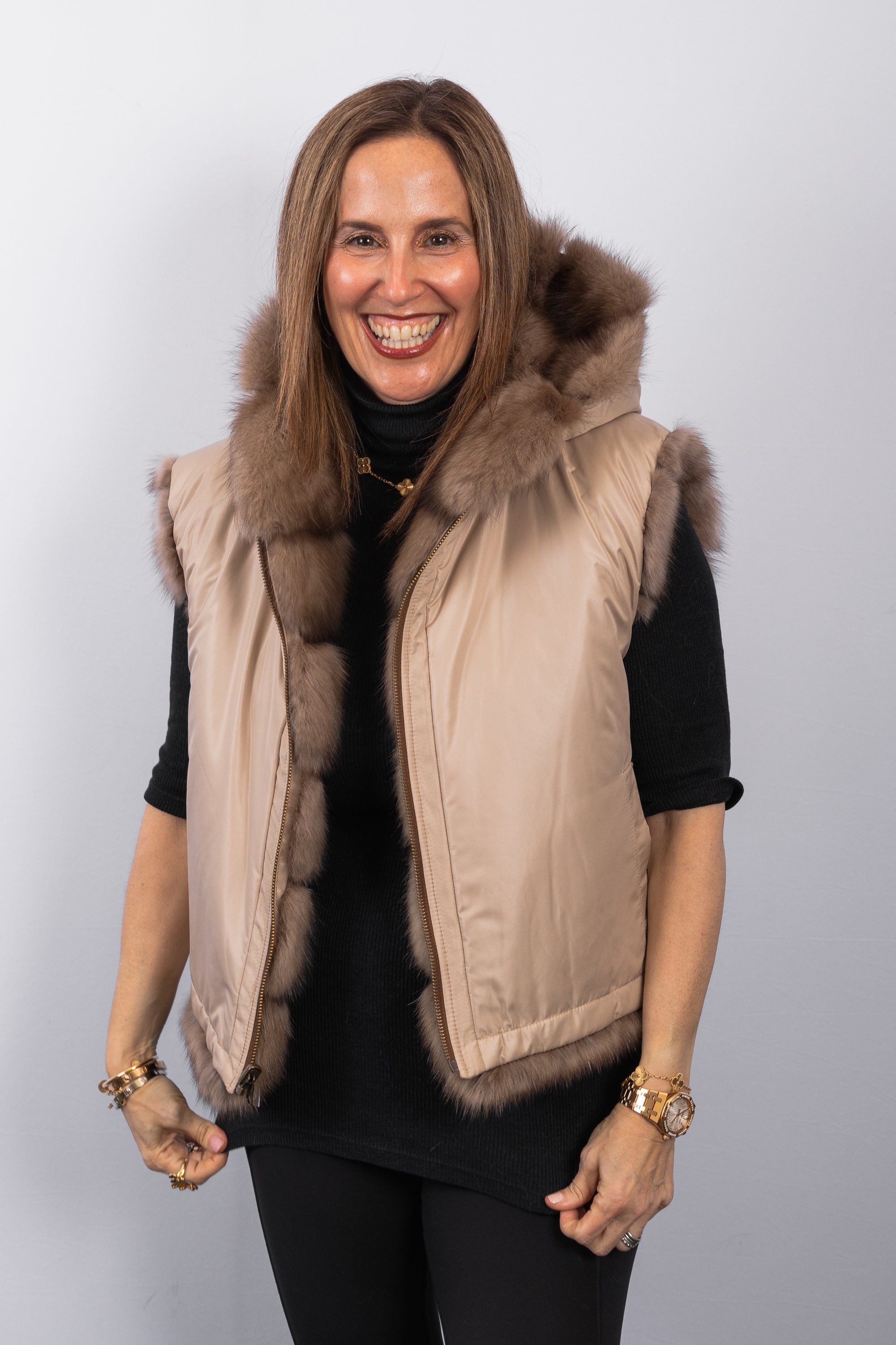 Natural Tortora Russian Sable Vest