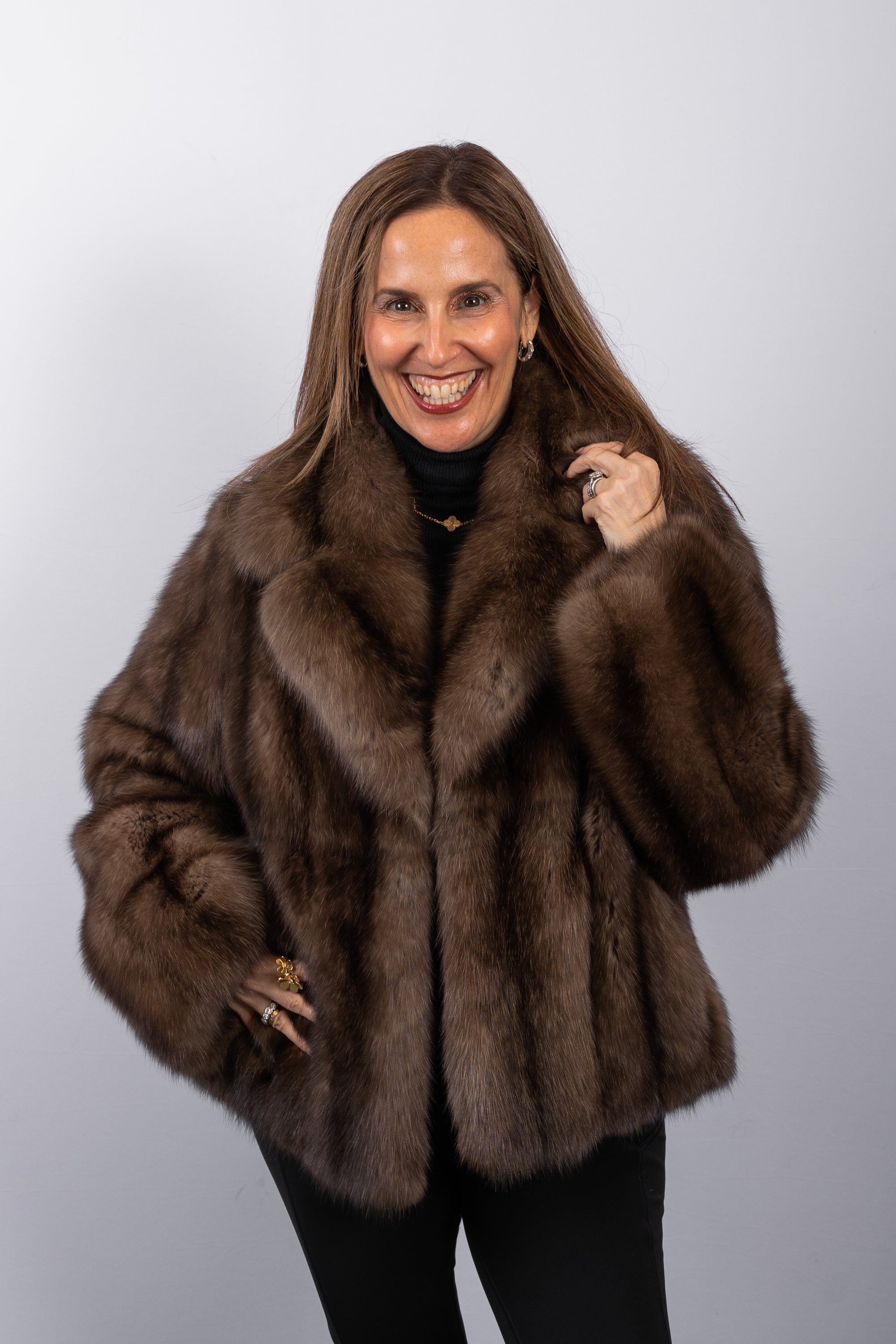 Natural Tortora Russian Sable Jacket