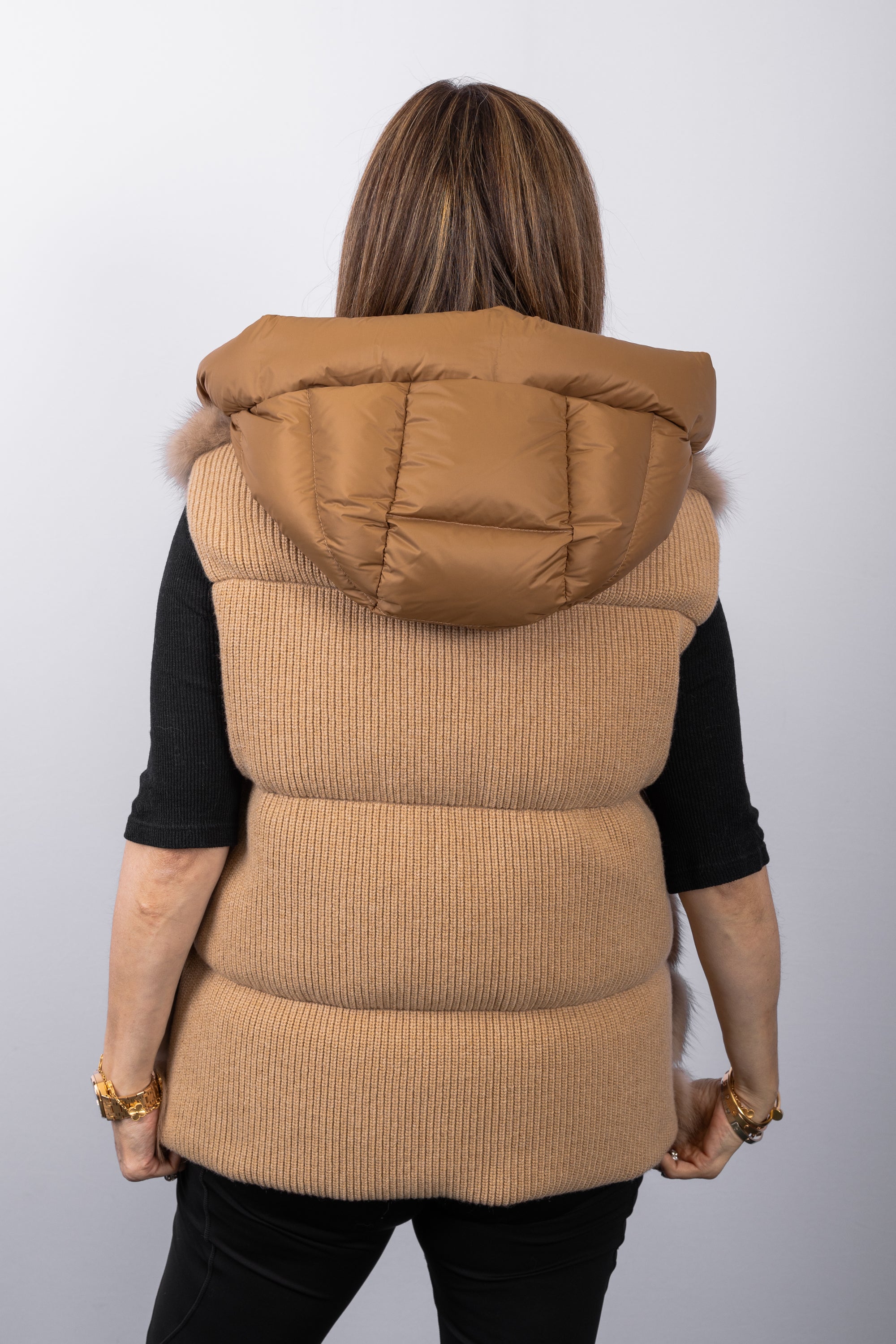 Natural Tortora Russian Sable/Latte Wool/Goose Down Vest