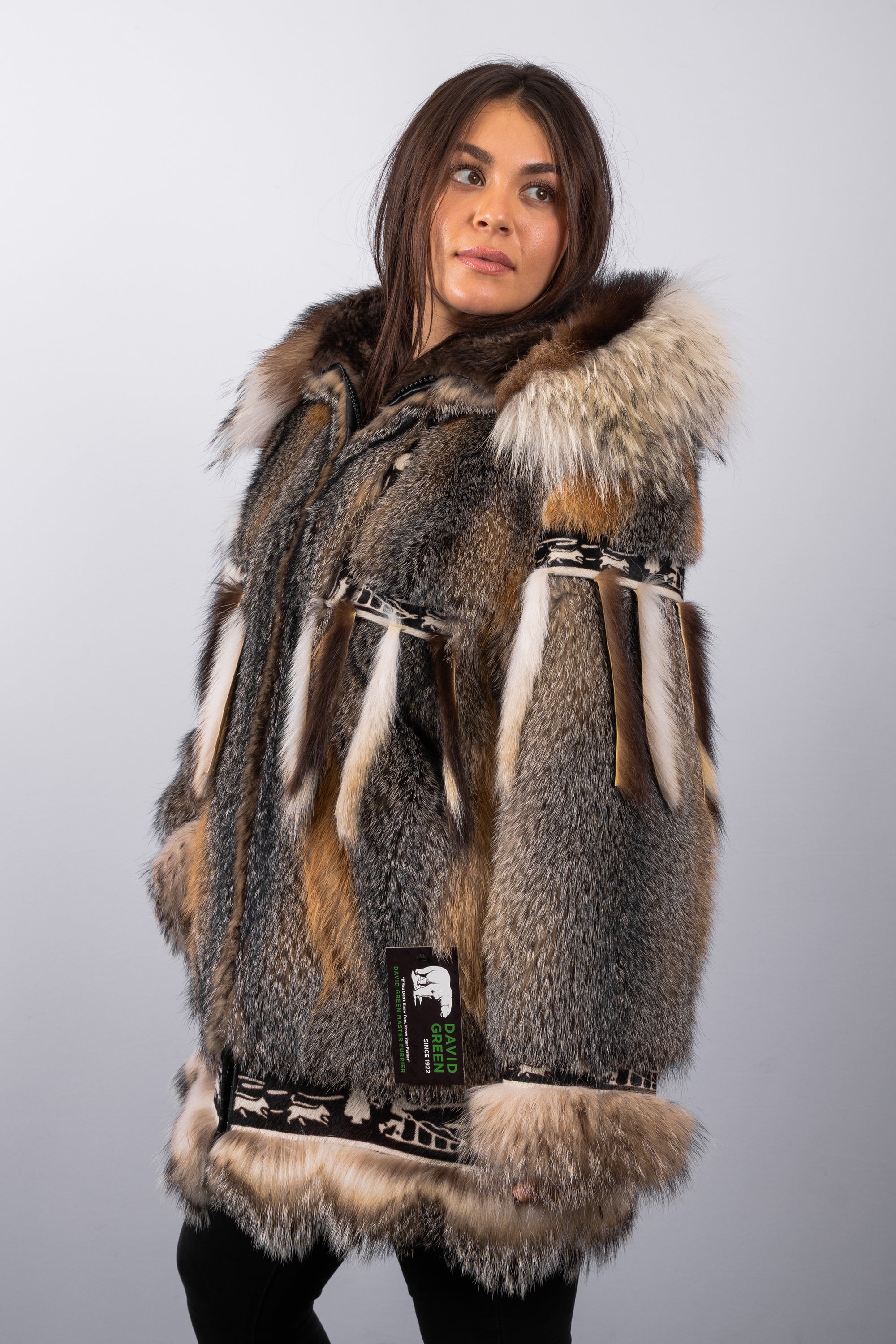 Natural Grey Fox Parka