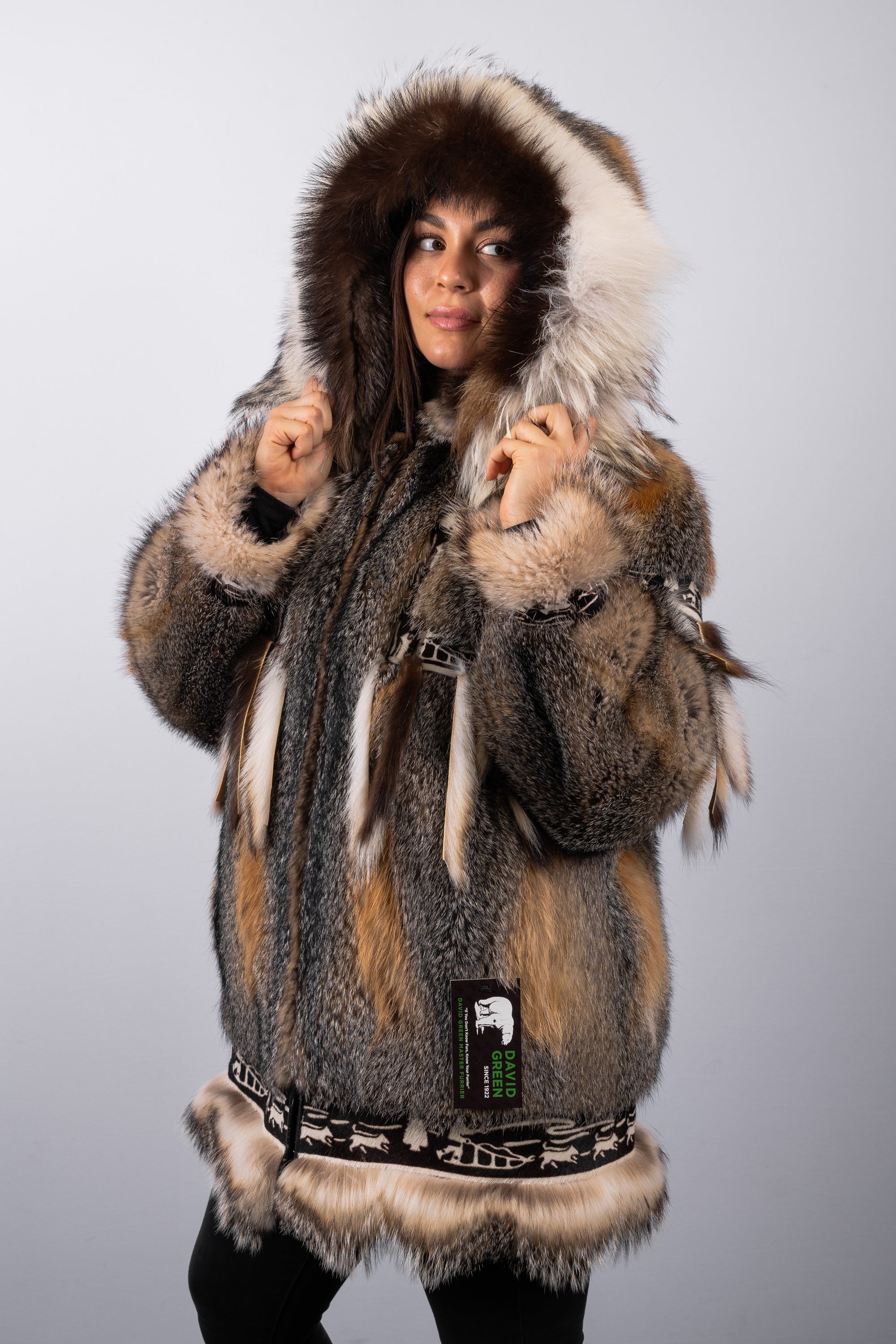 Natural Grey Fox Parka