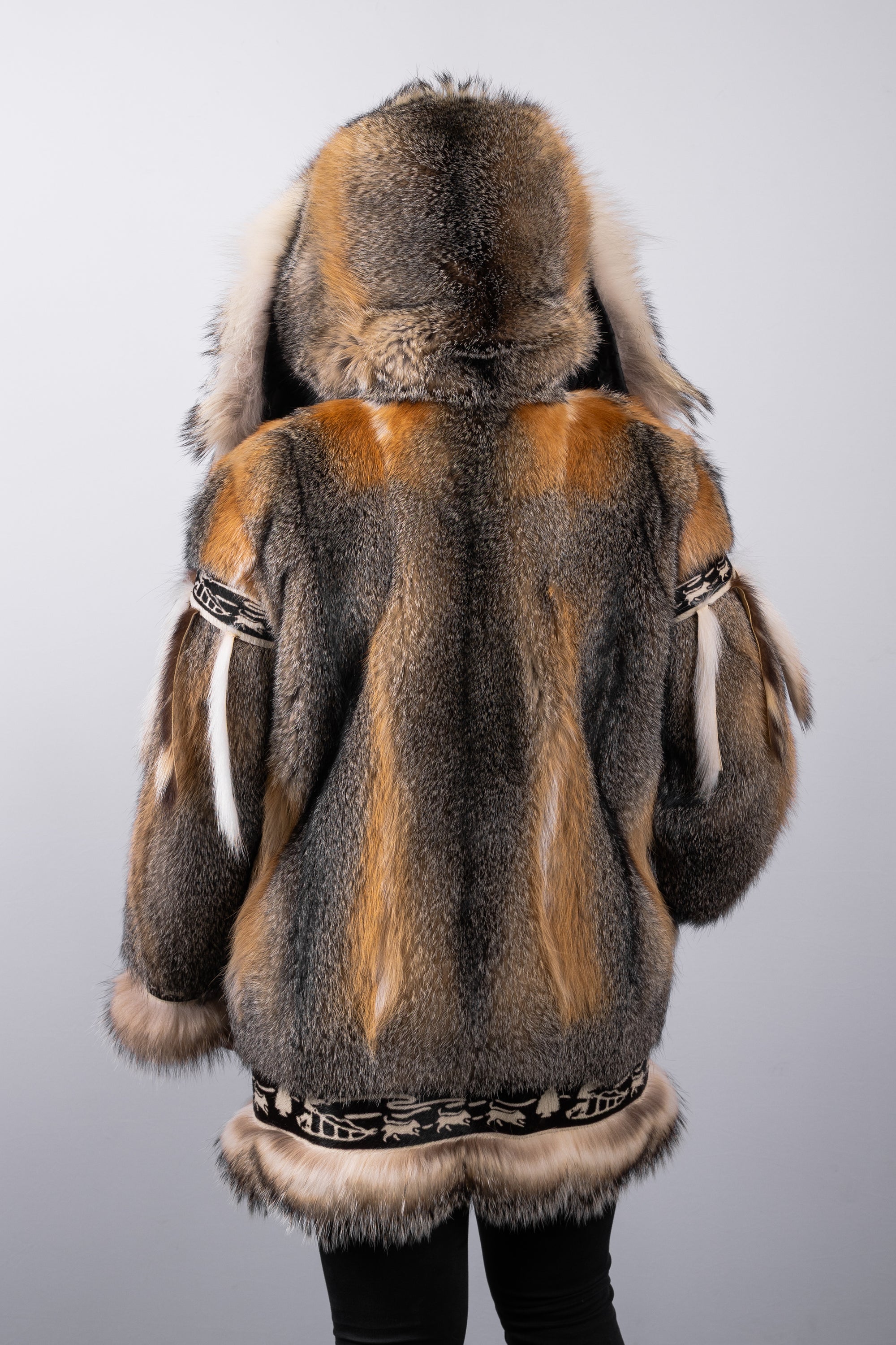 Natural Grey Fox Parka