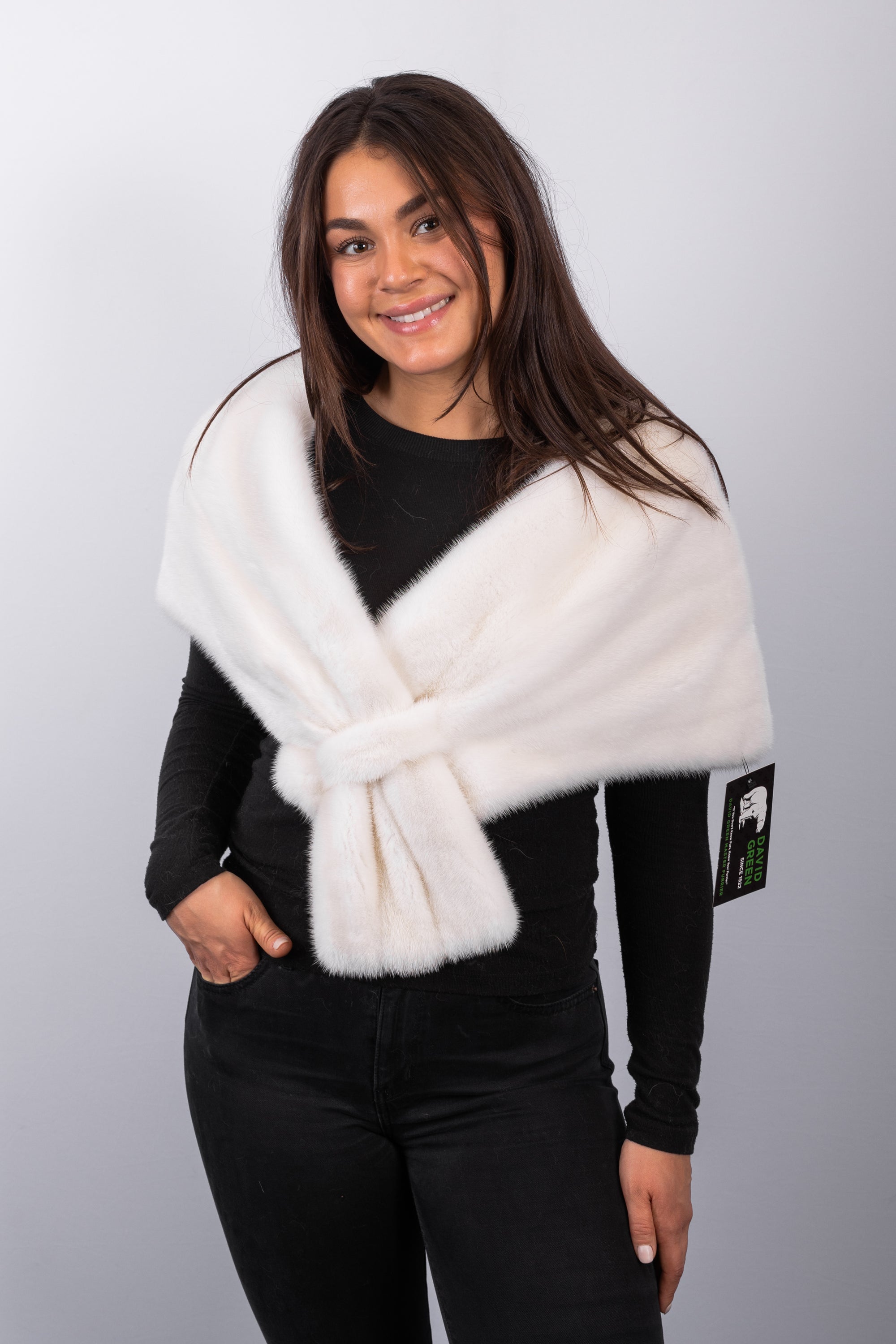 Natural White Mink Wrap